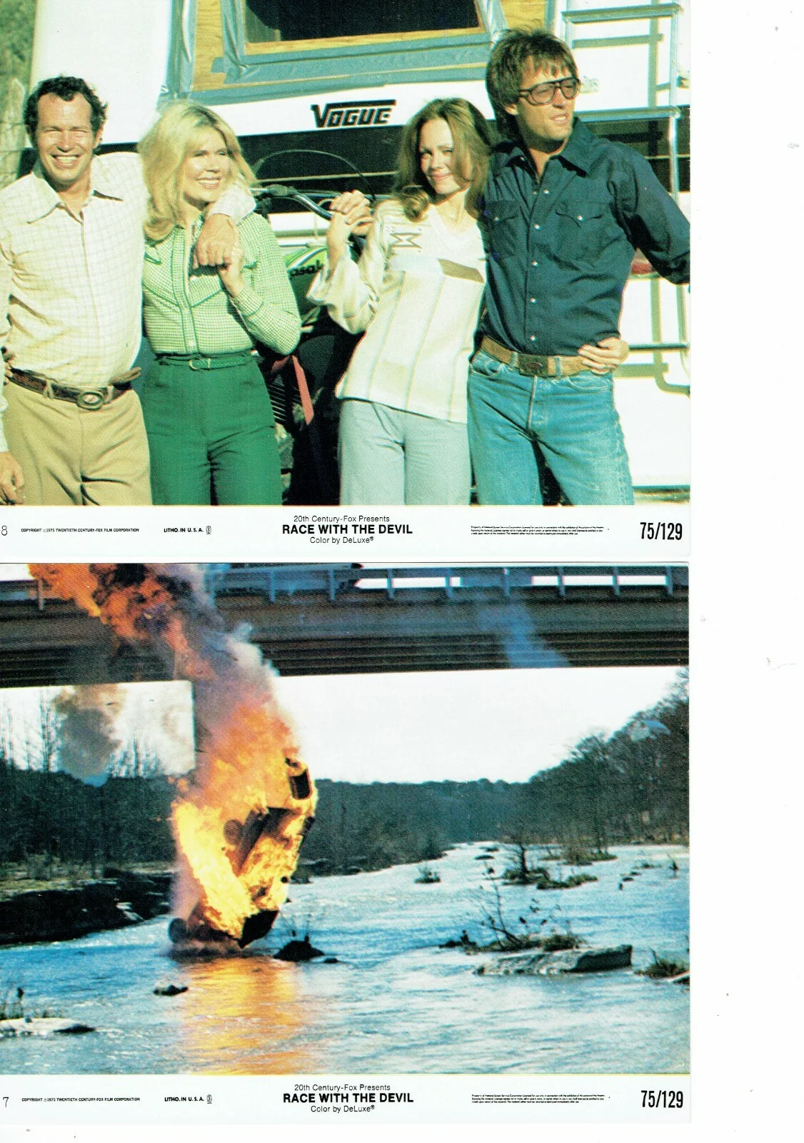 Race With the Devil USA ORIGINAL Front Of House FOH Lobby Cards Set of 8, изображение 3