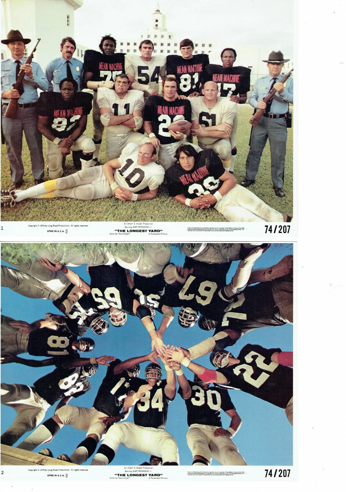The Longest Yard ORIGINAL Paramount USA FOH Front Of House Lobby Cards 8 Photos, изображение 2