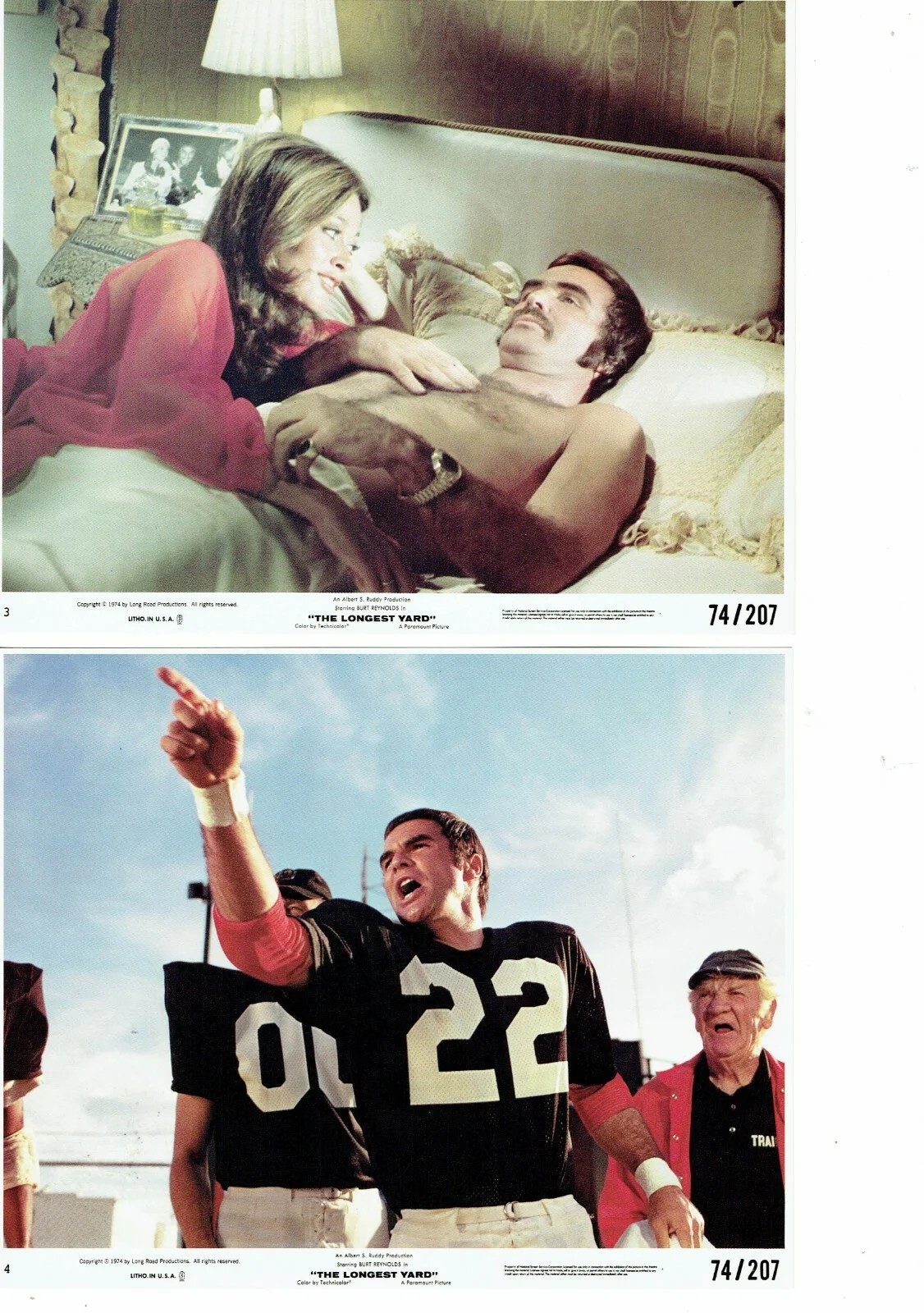 The Longest Yard ORIGINAL Paramount USA FOH Front Of House Lobby Cards 8 Photos, изображение 3