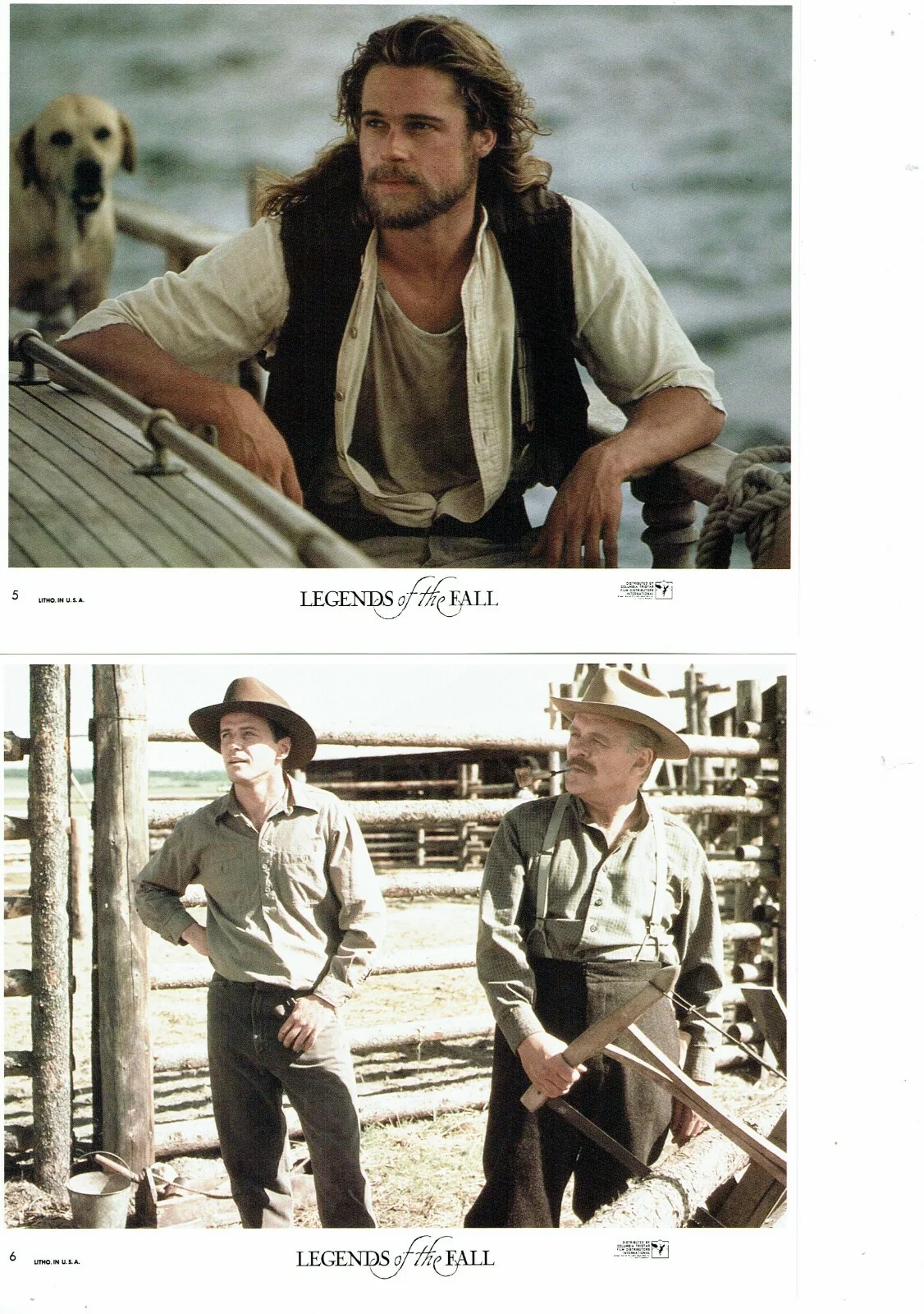 Legends Of The Fall USA ORIGINAL Front Of House FOH Lobby Cards Set of 8, изображение 5