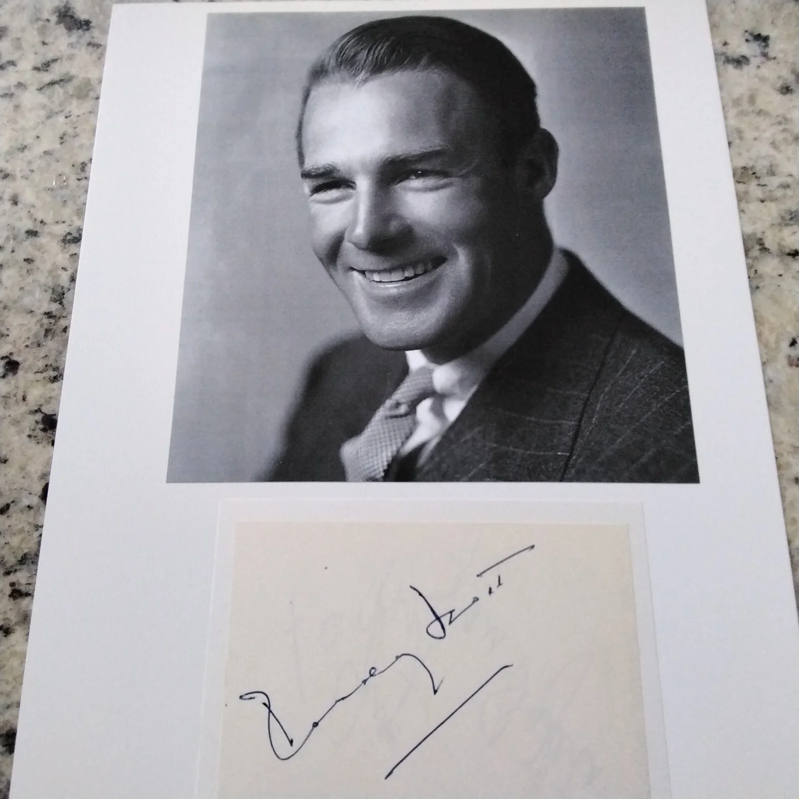 Randolph Scott SIGNED Paper Photo Movie Westerns Mae West The Virginian Cary, изображение 5