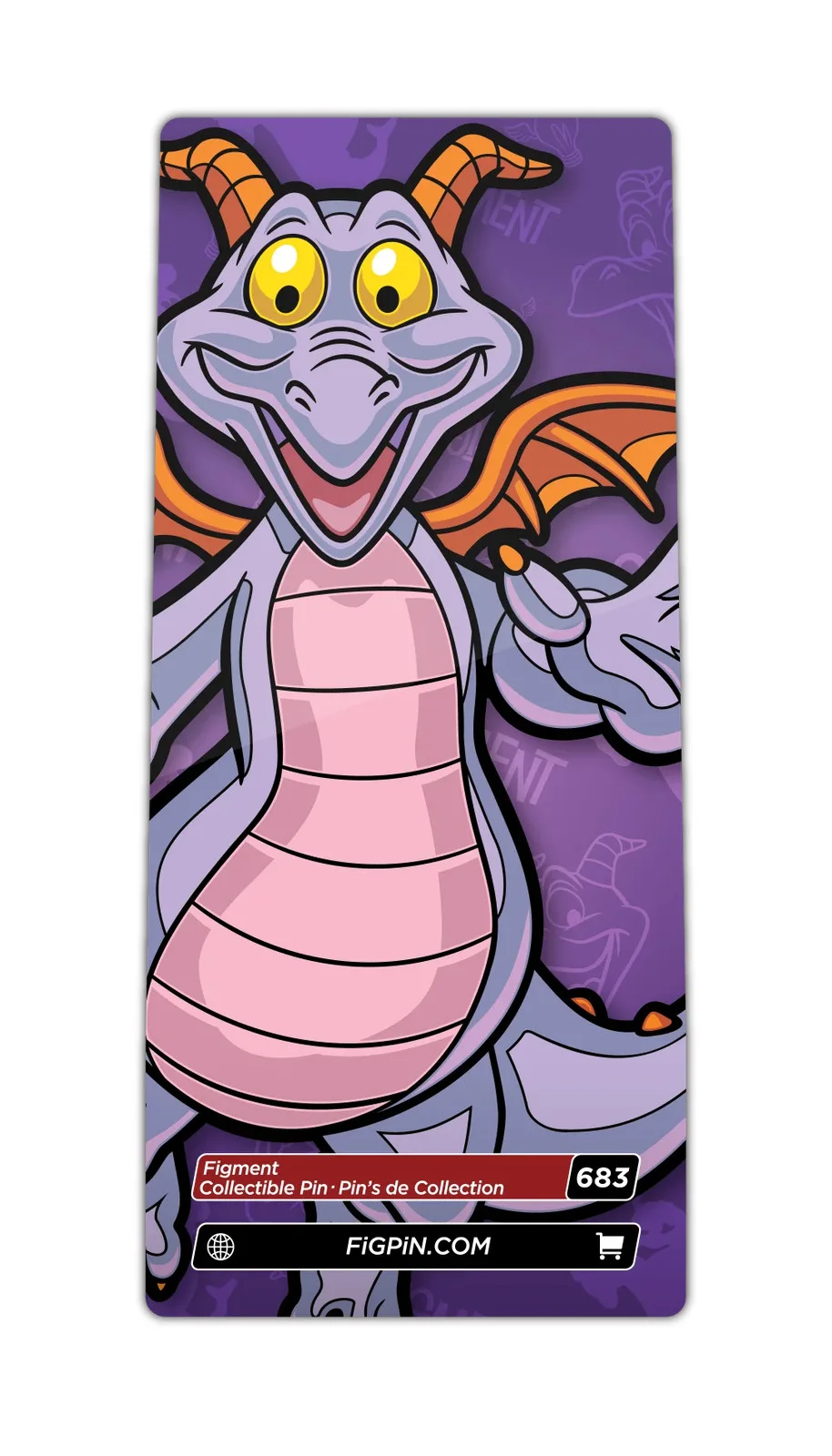 FiGPiN Figment (0683) Disney Parks 3-Inch Enamel Pin, изображение 2