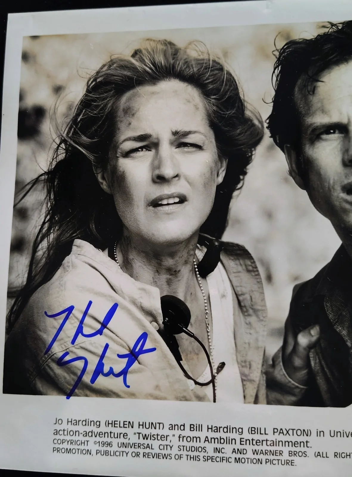 Helen Hunt, Bill Paxton — ​VINTAGE 1996 Twister Signed 8x10 Photo HELEN HUNT & BILL PAXTON Casting..., изображение 2