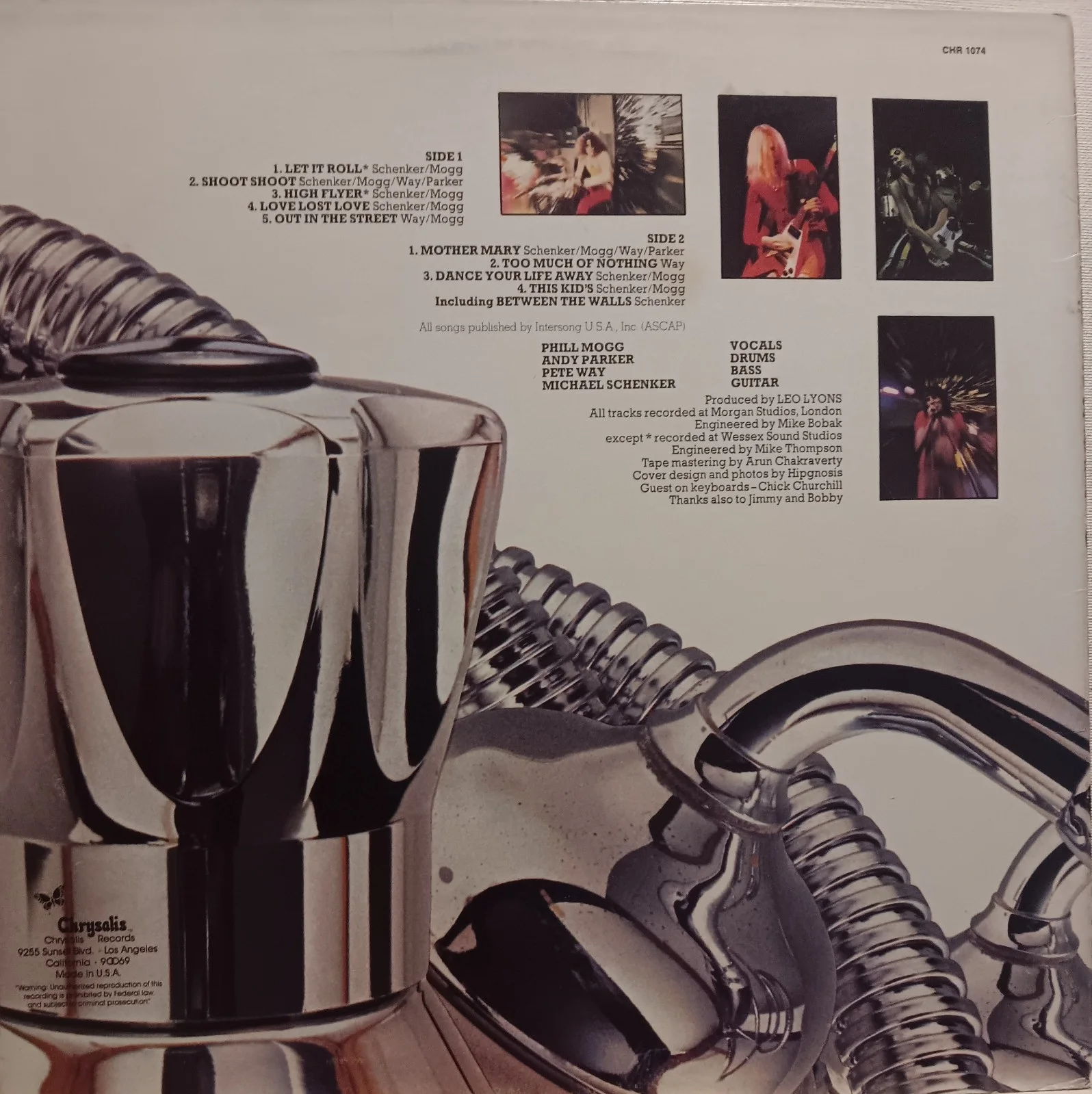 UFO - SIGNED FORCE IT LP BY ORIGINAL DRUMMER ANDY PARKER CRYSALIS RECORDS, image 5