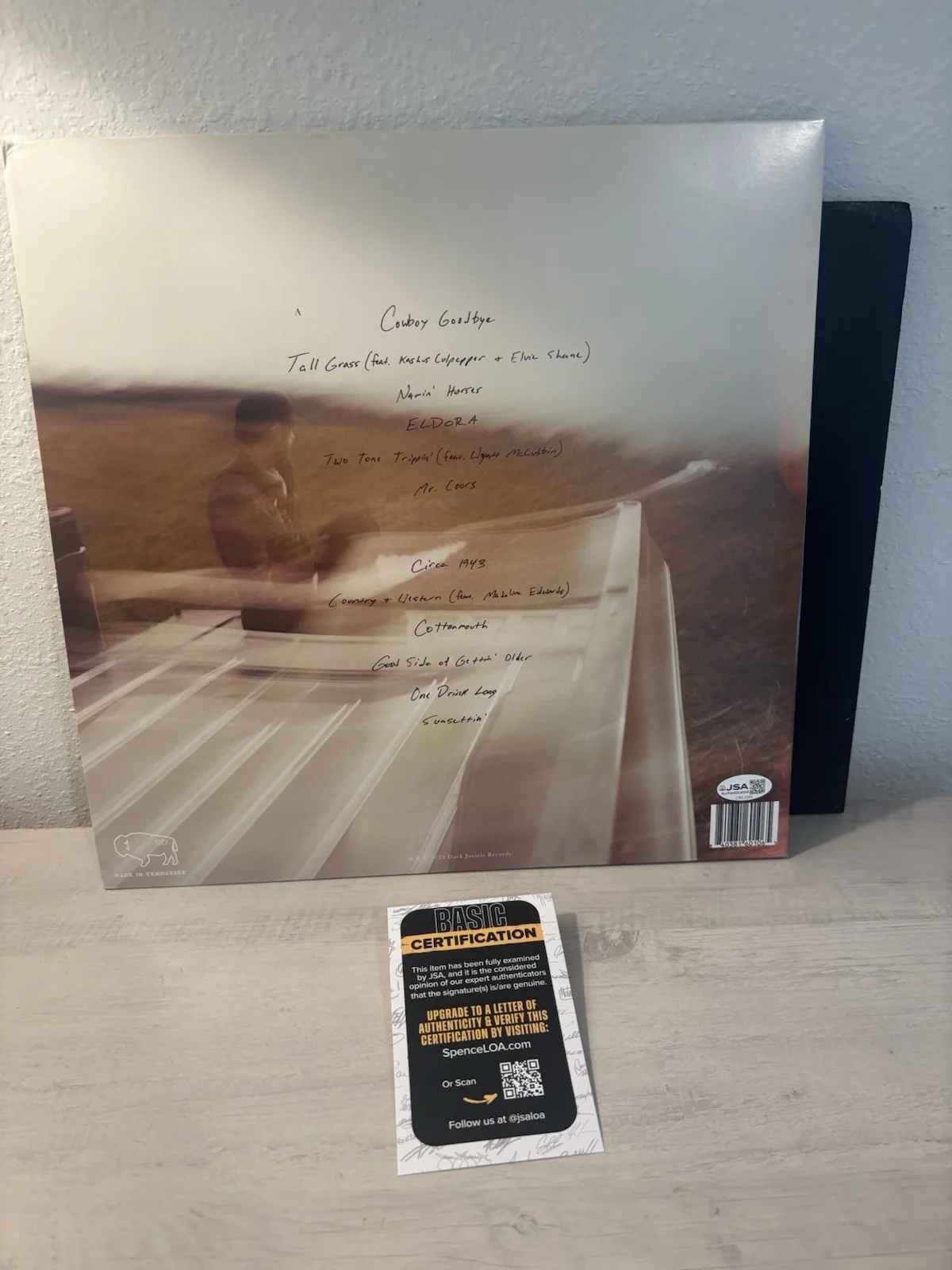 Chase Rice Signed ELDORA Vinyl JSA COA Country Star, image 2