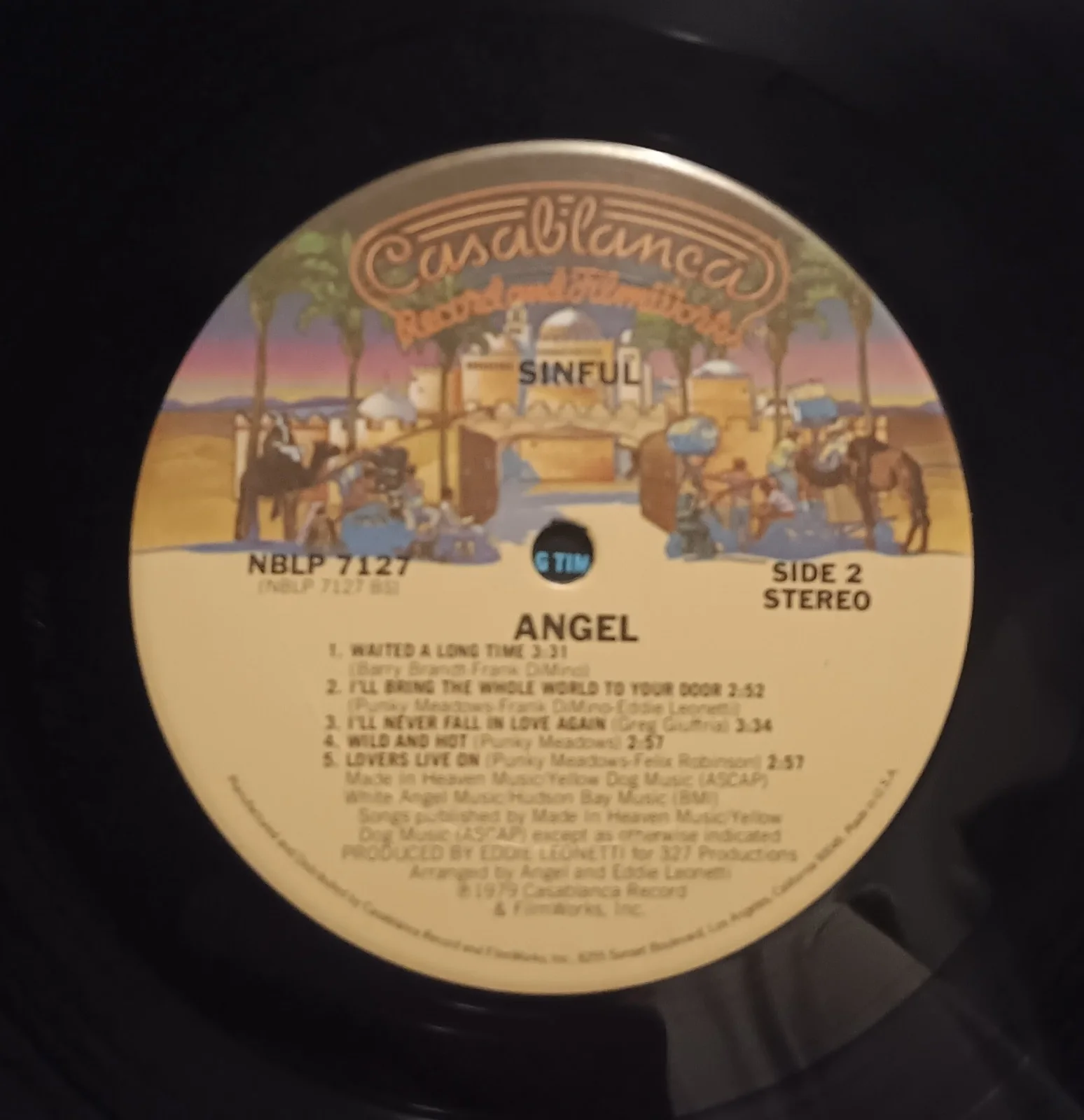 ANGEL - SIGNED SINFUL LP FRANK, PUNKY AND FELIX ON CASABLANCA RECORDS 1978 GLAM, изображение 5