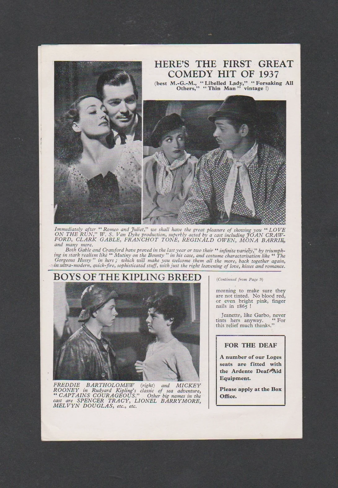Vintage NORMA SHEARER LESLIE HOWARD JOAN CRAWFORD 'Empire Weekly News' 1937, изображение 2