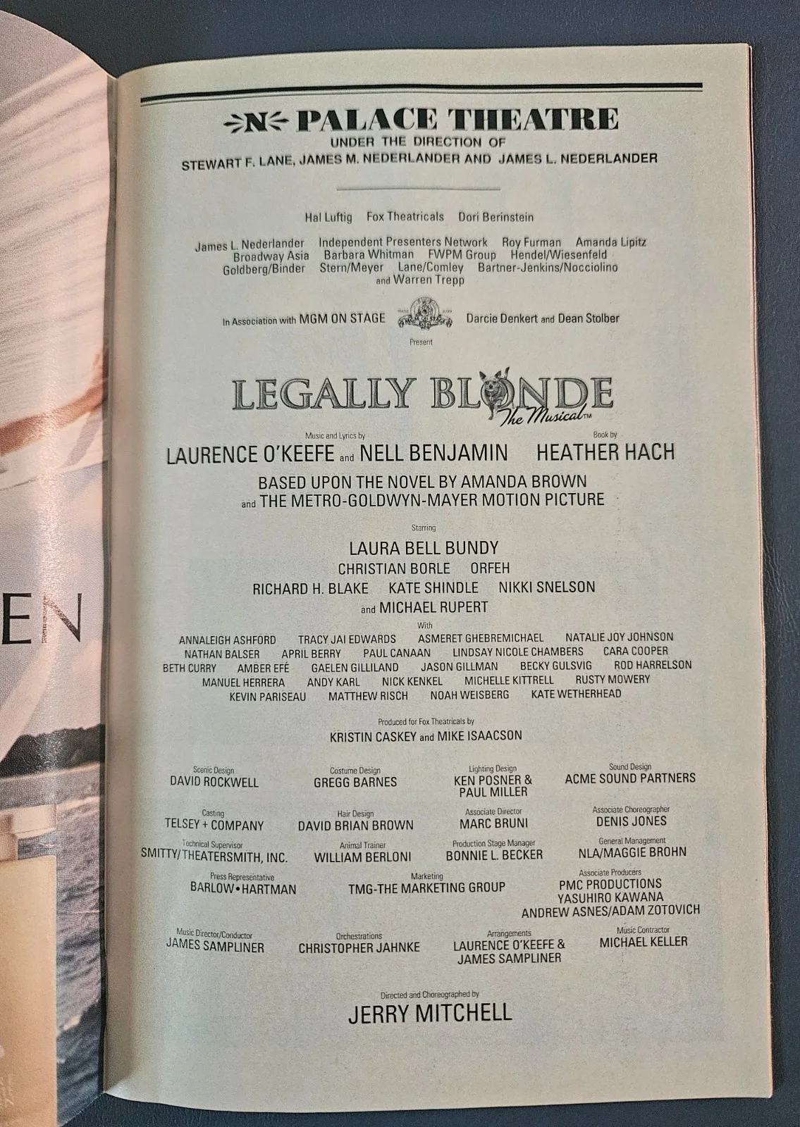 LEGALLY BLONDE Broadway MULTI-SIGNED Playbill Aug 2007 Laura Bell Bundy, изображение 5