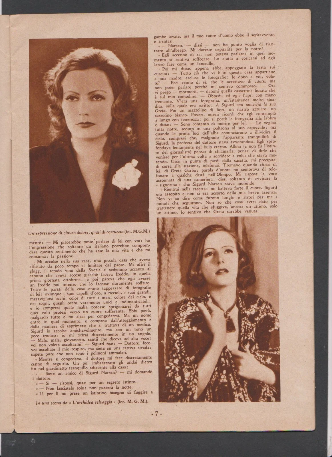 Vintage GRETA GARBO "Italian Magazine" 1933, изображение 5