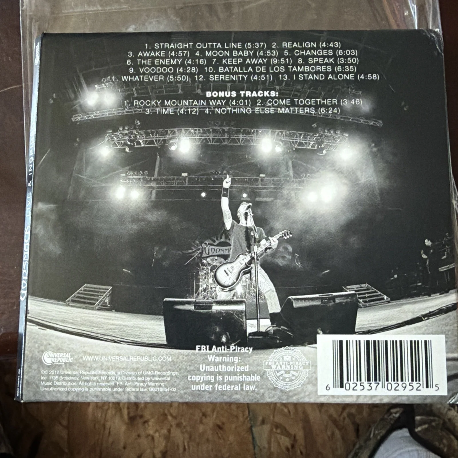 Godsmack** "Live and Inspired" **Signed CD booklet** excellent shape, image 2