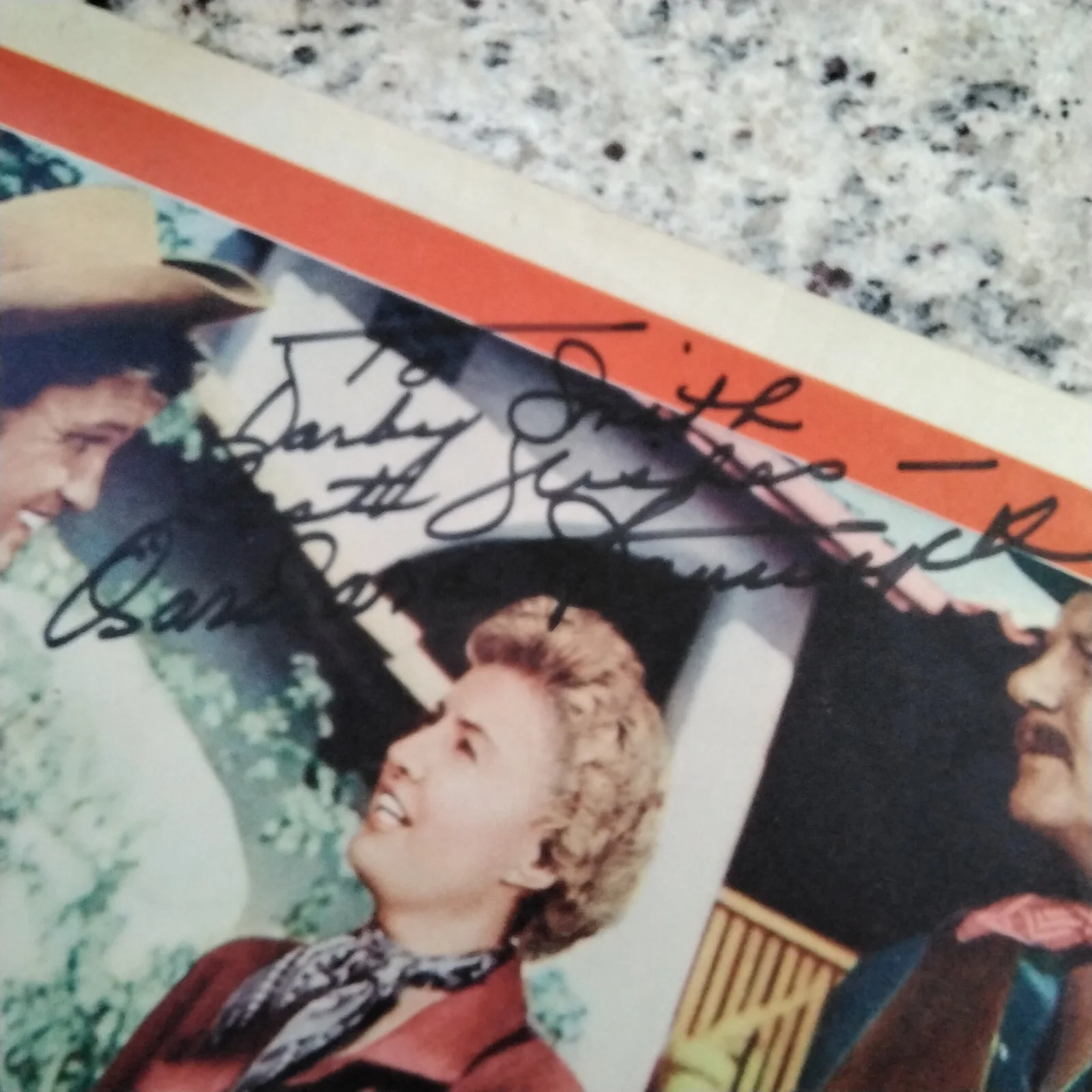 Barbara Stanwyck SIGNED 1957 Lobby Card Film TV Actress Trooper Hook Joel McCrea, изображение 4