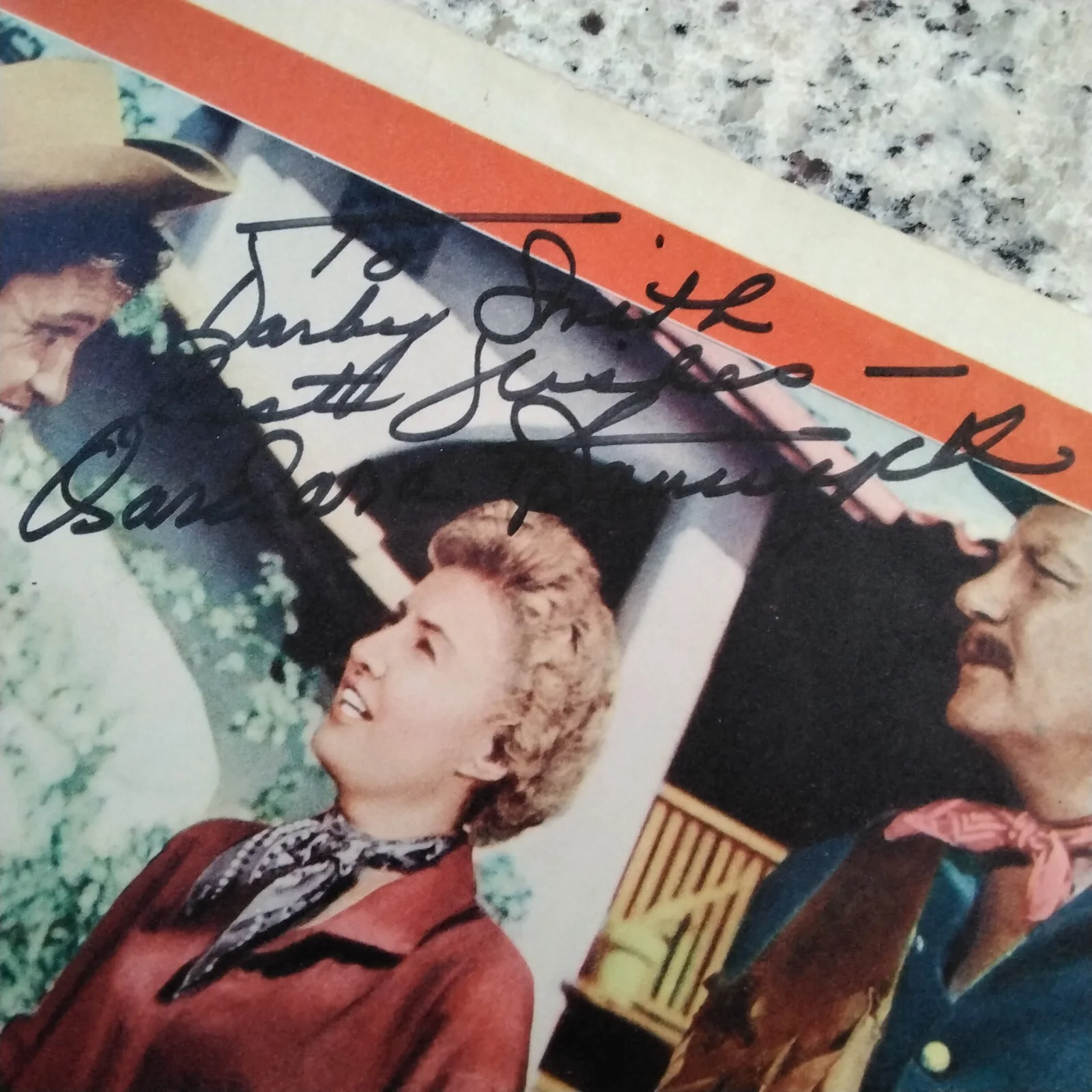 Barbara Stanwyck SIGNED 1957 Lobby Card Film TV Actress Trooper Hook Joel McCrea, изображение 5