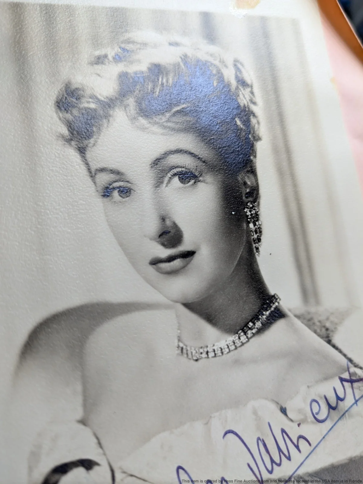 Signed Photograph Danielle Darrieux Film Actress Vintage French Silver Gelatin, изображение 4