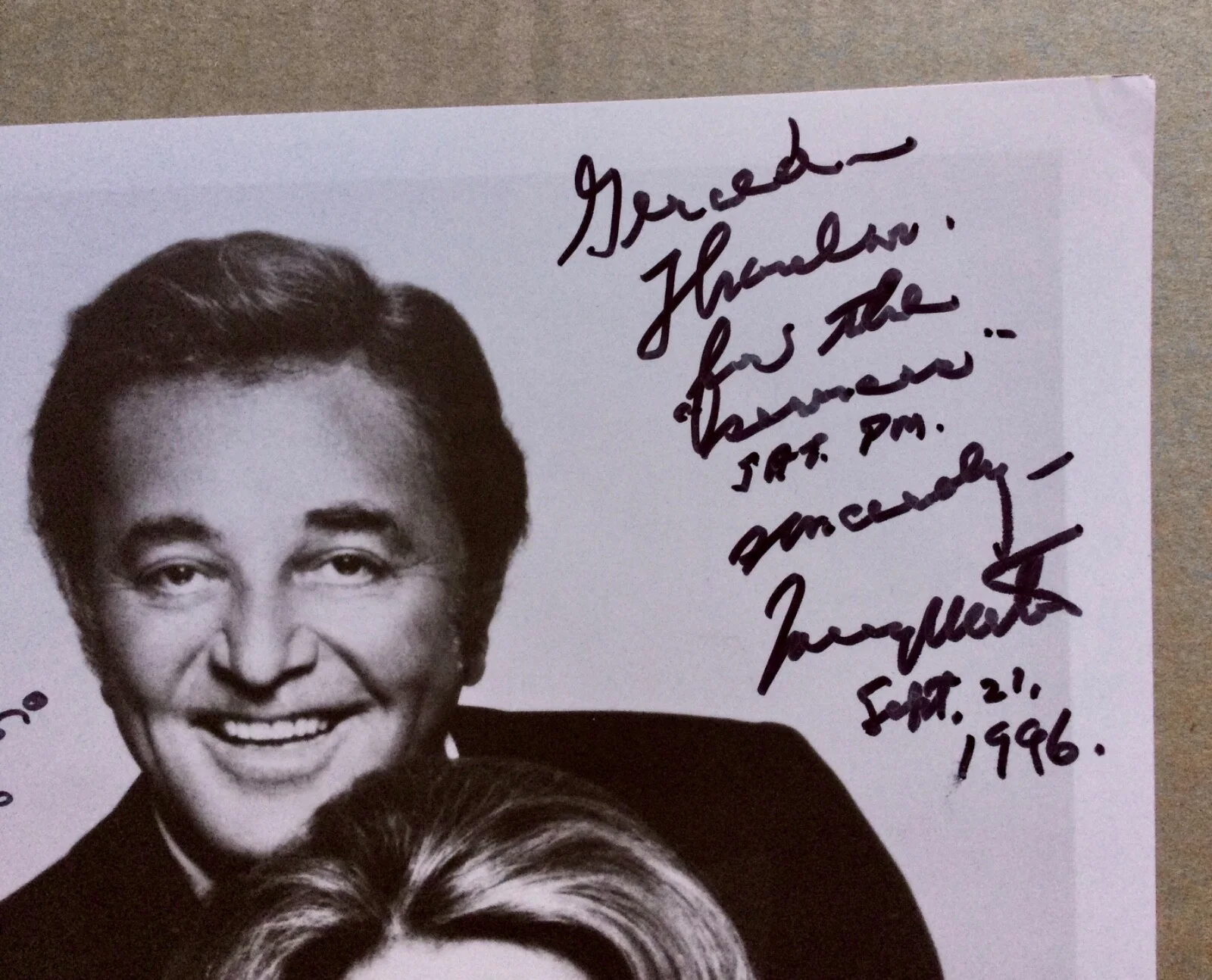 Cyd Charisse, Tony Martin — Cyd Charisse (1922-2008) & Tony Martin (1913-2012) signed & inscribed photo, изображение 4