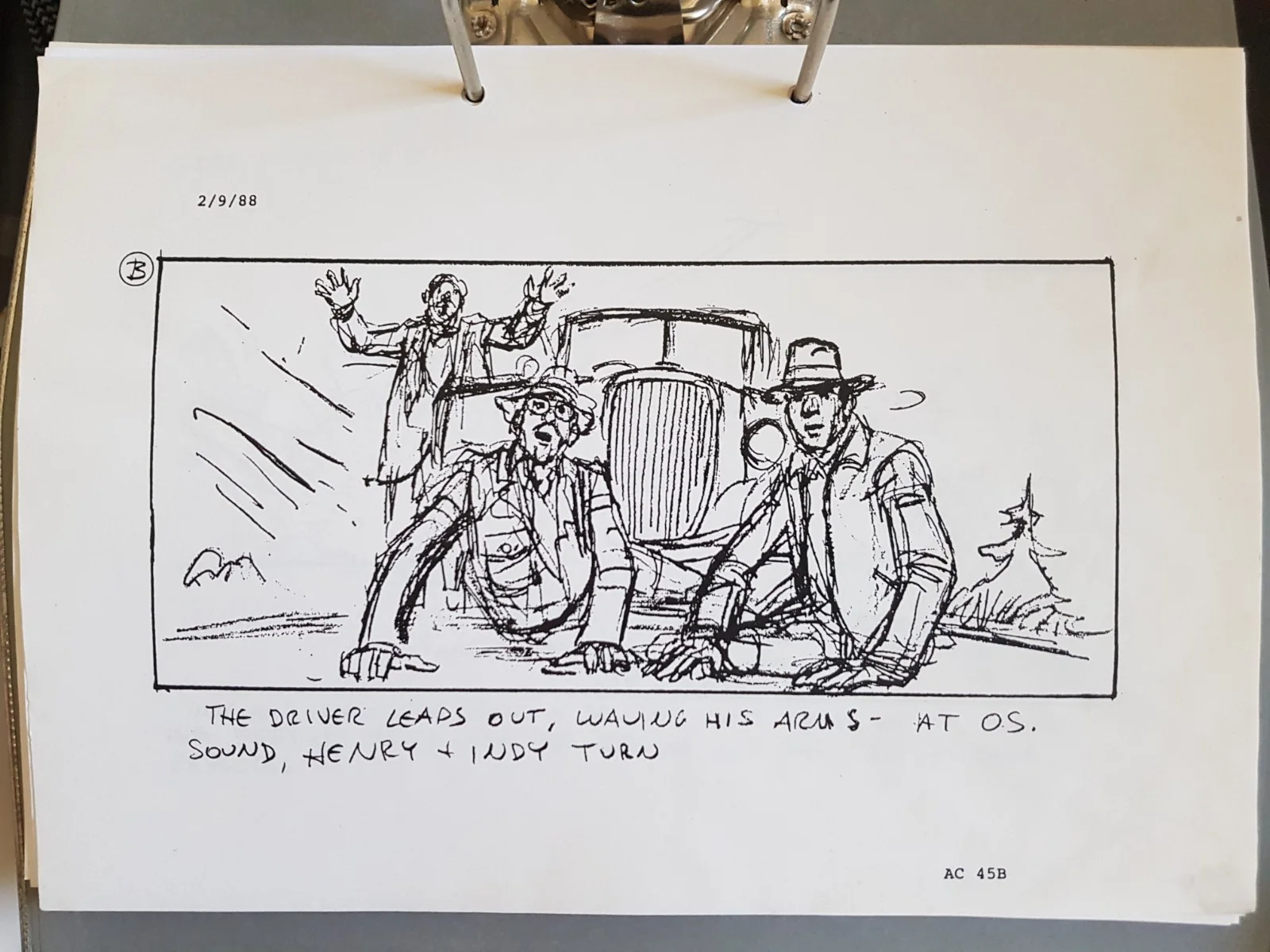 Indiana Jones and the Last Crusade Original 6 Storyboards (ME-109 scenes) PROP, изображение 5