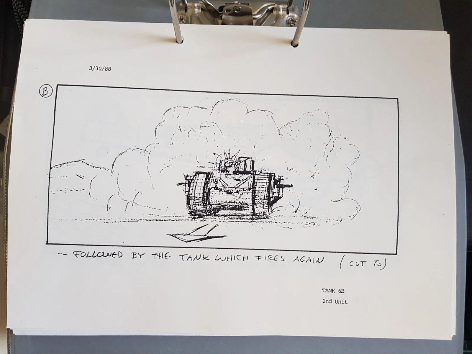 Indiana Jones and the Last Crusade Original 7 Storyboards (Tank 2nd Unit ) PROP, изображение 3