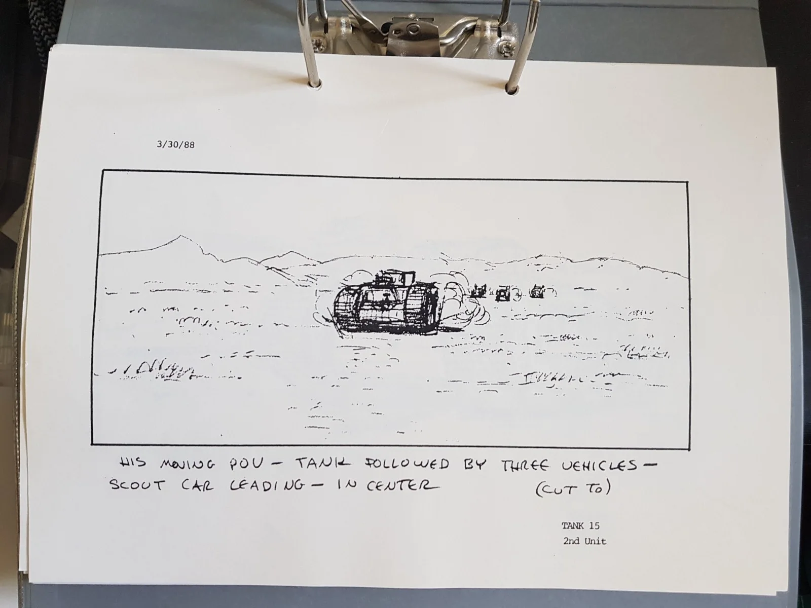 Indiana Jones and the Last Crusade Original 7 Storyboards (Tank 2nd Unit ) PROP, изображение 4