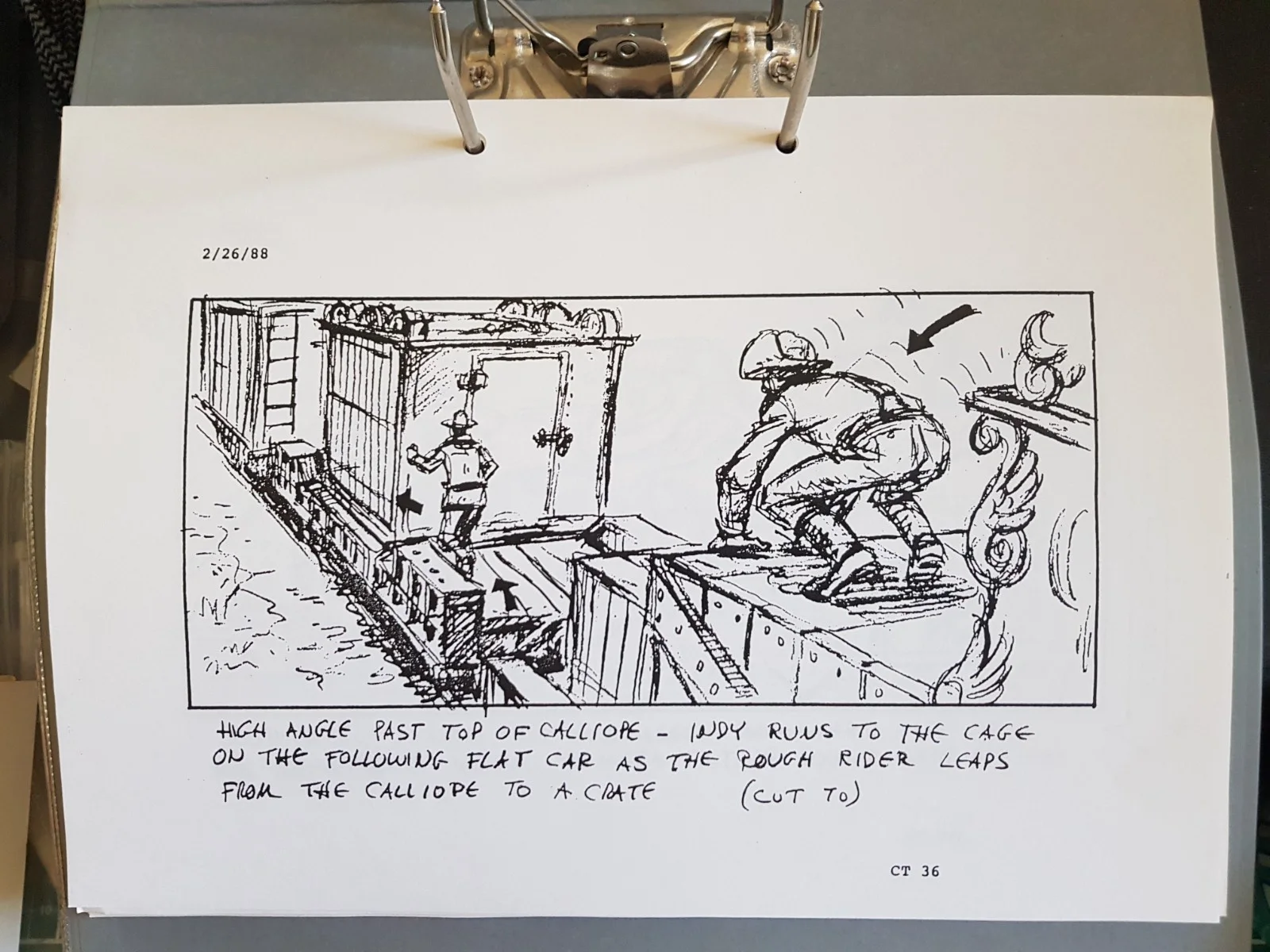Indiana Jones and the Last Crusade Original 4 Storyboards (Cut To scenes) PROP, изображение 3