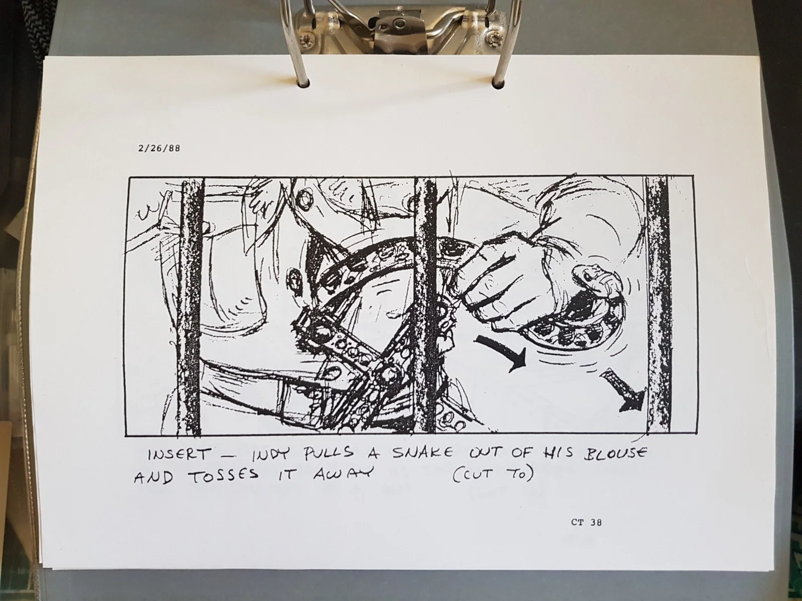 Indiana Jones and the Last Crusade Original 4 Storyboards (Cut To scenes) PROP, изображение 4