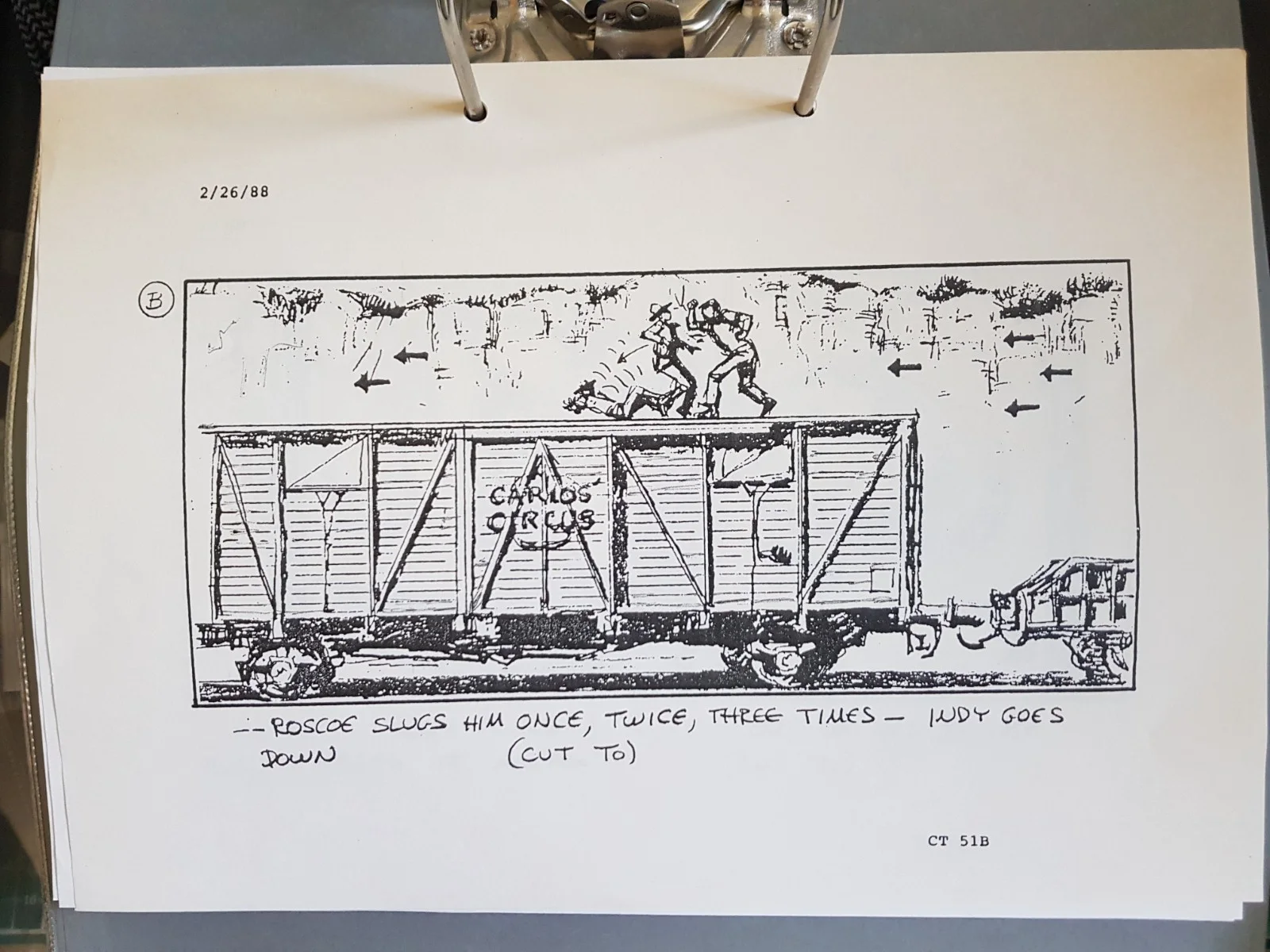 Indiana Jones and the Last Crusade Original 4 Storyboards (Cut To scenes) PROP, изображение 5