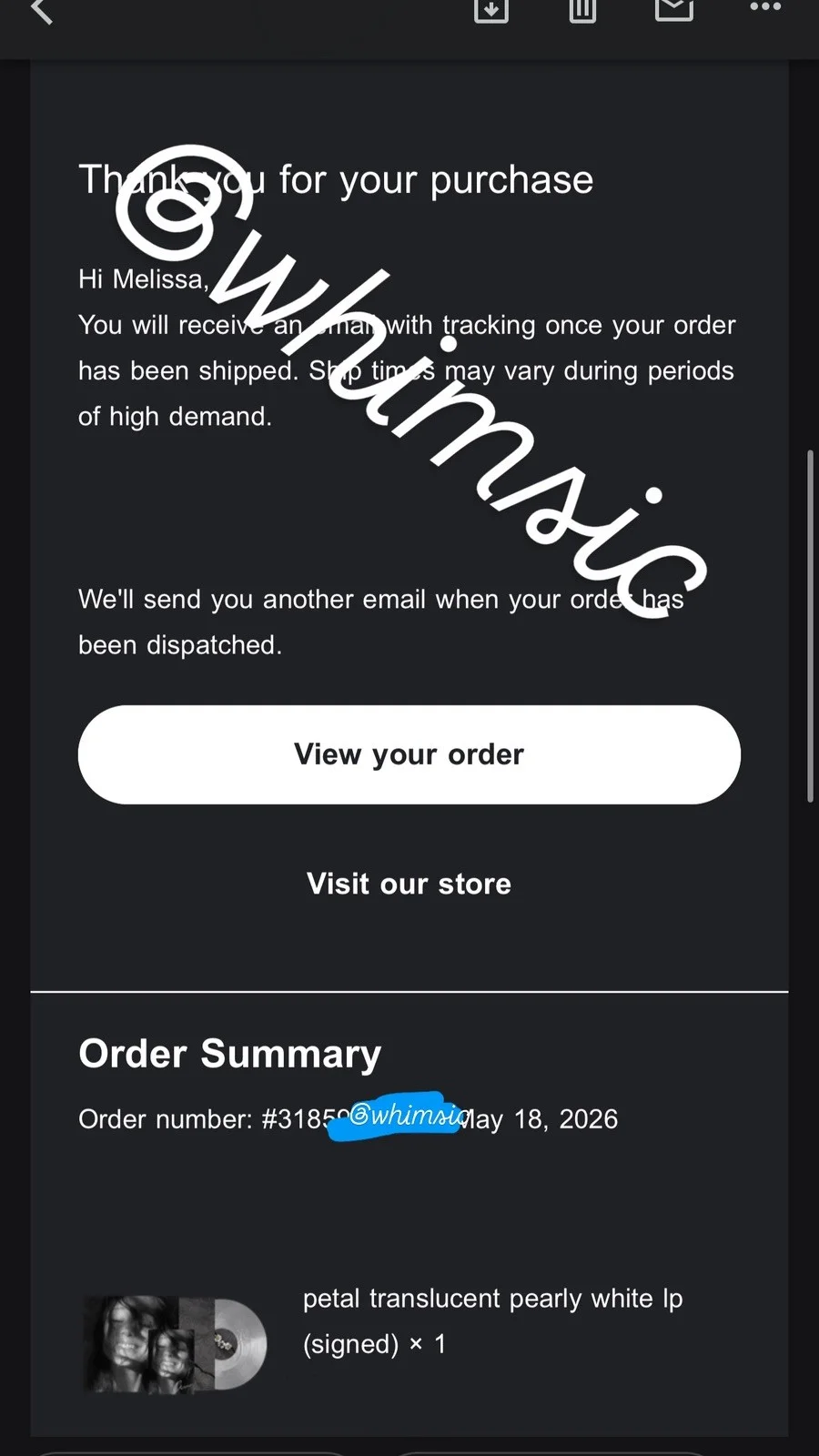 Ariana Grande Petal SIGNED Vinyl SOLD OUT (PRE-ORDER) autograph pre-sale, изображение 2