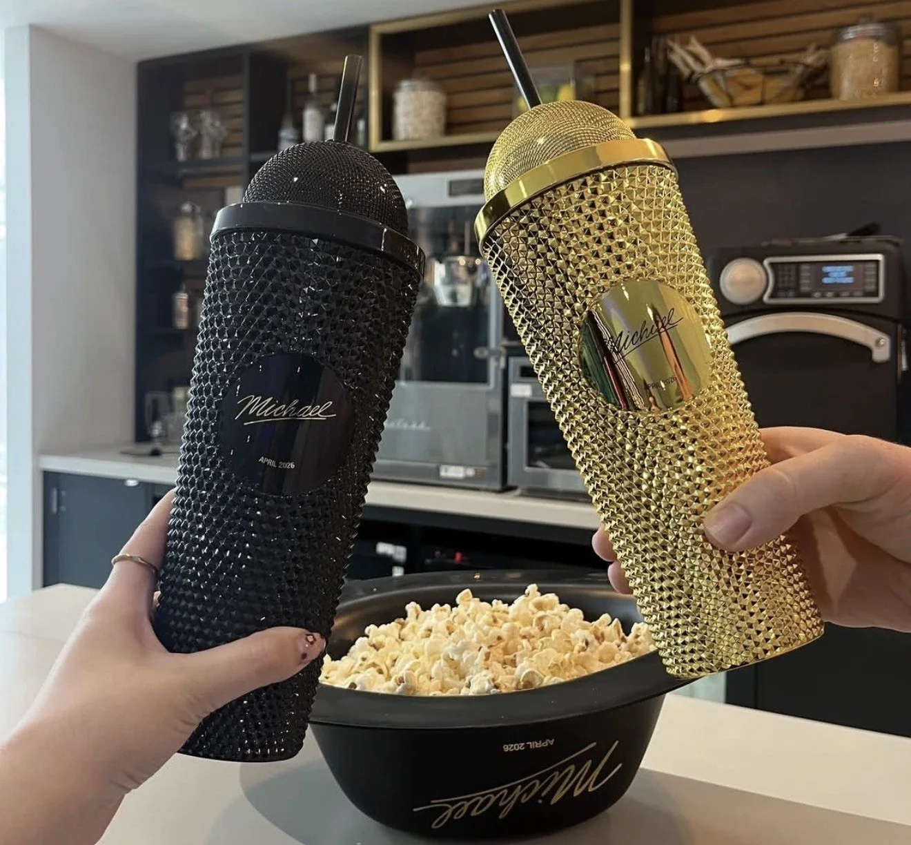 Michael Jackson (2026) Movie - Hat Popcorn Bucket & microphone Tumbler Combo, image 2