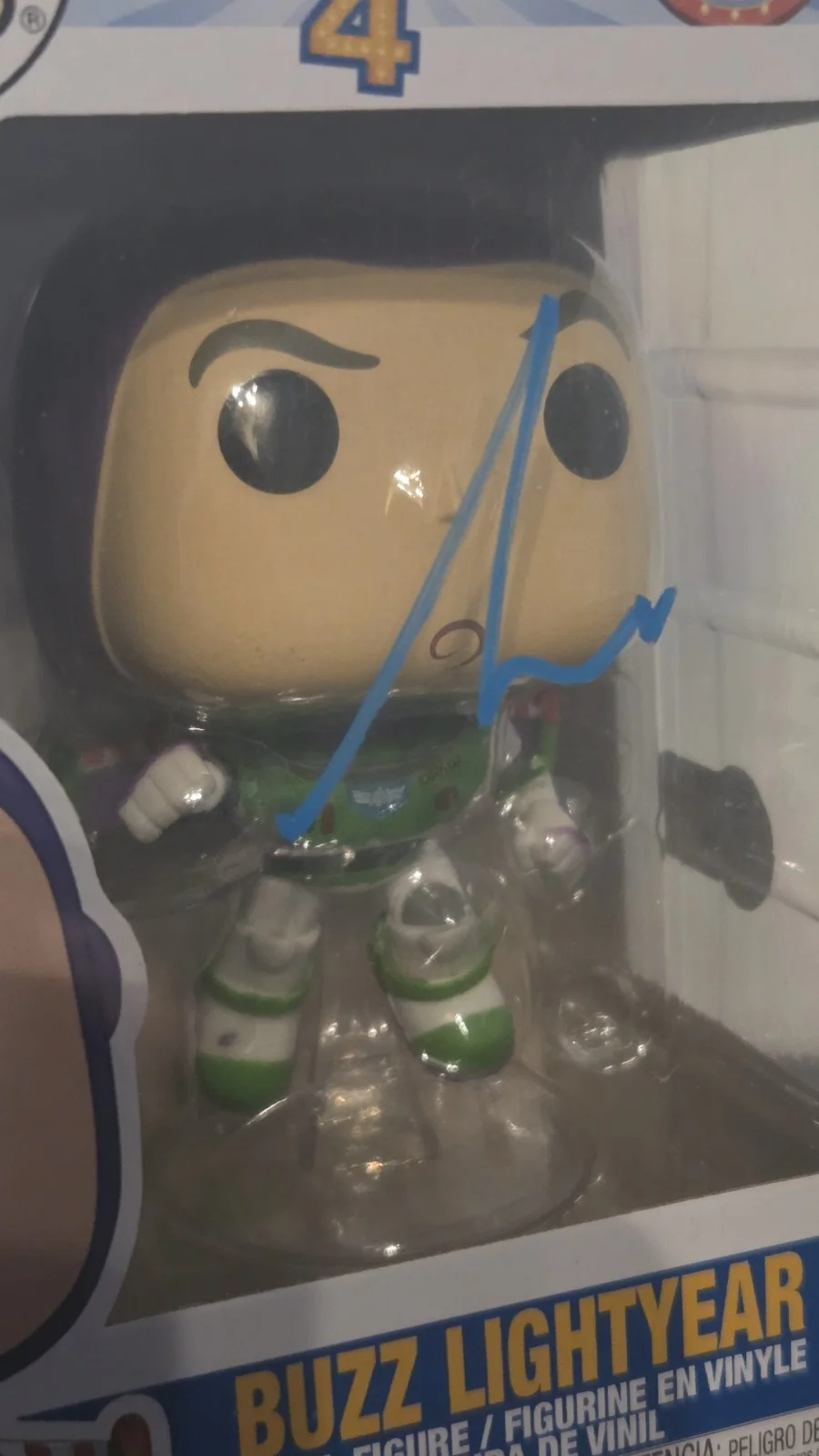 Buzz Lightyear Funko Pop #523 Signed by Tim Allen Beckett Certified Toy Story 4, изображение 5