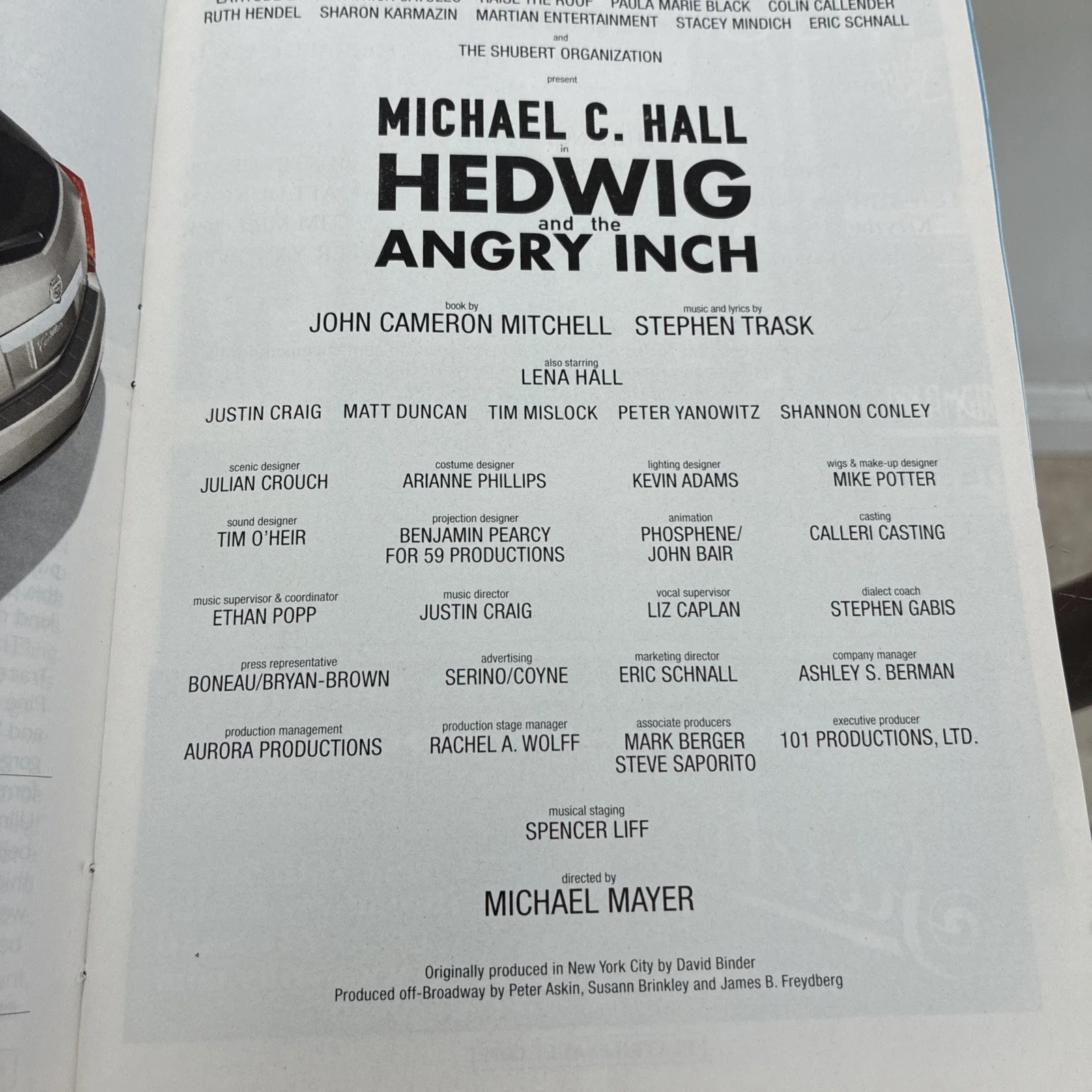Michael C Hall, Lena Hall — Michael C. Hall & Lena Hall "Hedwig and the Angry Inch" AUTOGRAPH Playbill, изображение 5