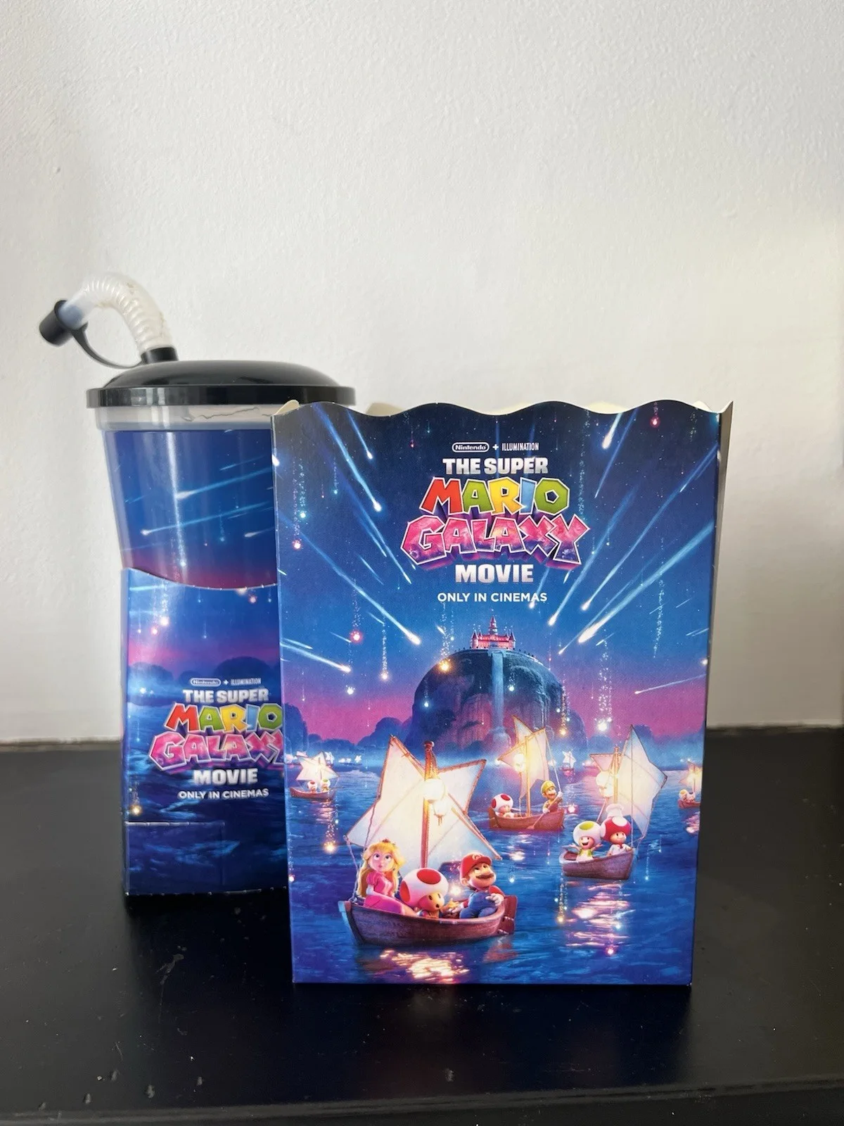The Super Mario Galaxy Movie Cup Holder Popcorn Bucket UK promo Item, изображение 2