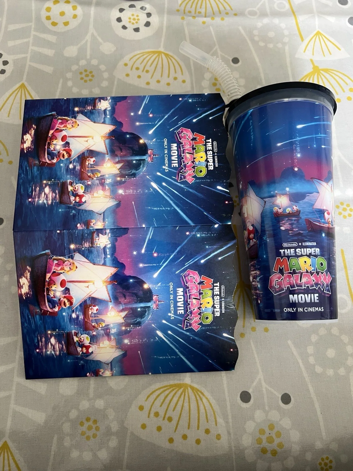 The Super Mario Galaxy Movie Cup Holder Popcorn Bucket UK promo Item, изображение 3