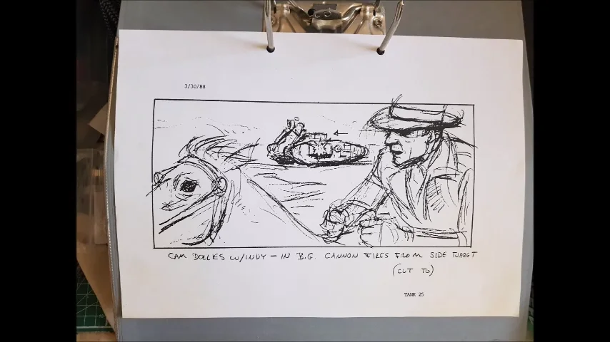 Indiana Jones and the Last Crusade Original 16 Storyboards (Tank ) Harrison Ford, изображение 2