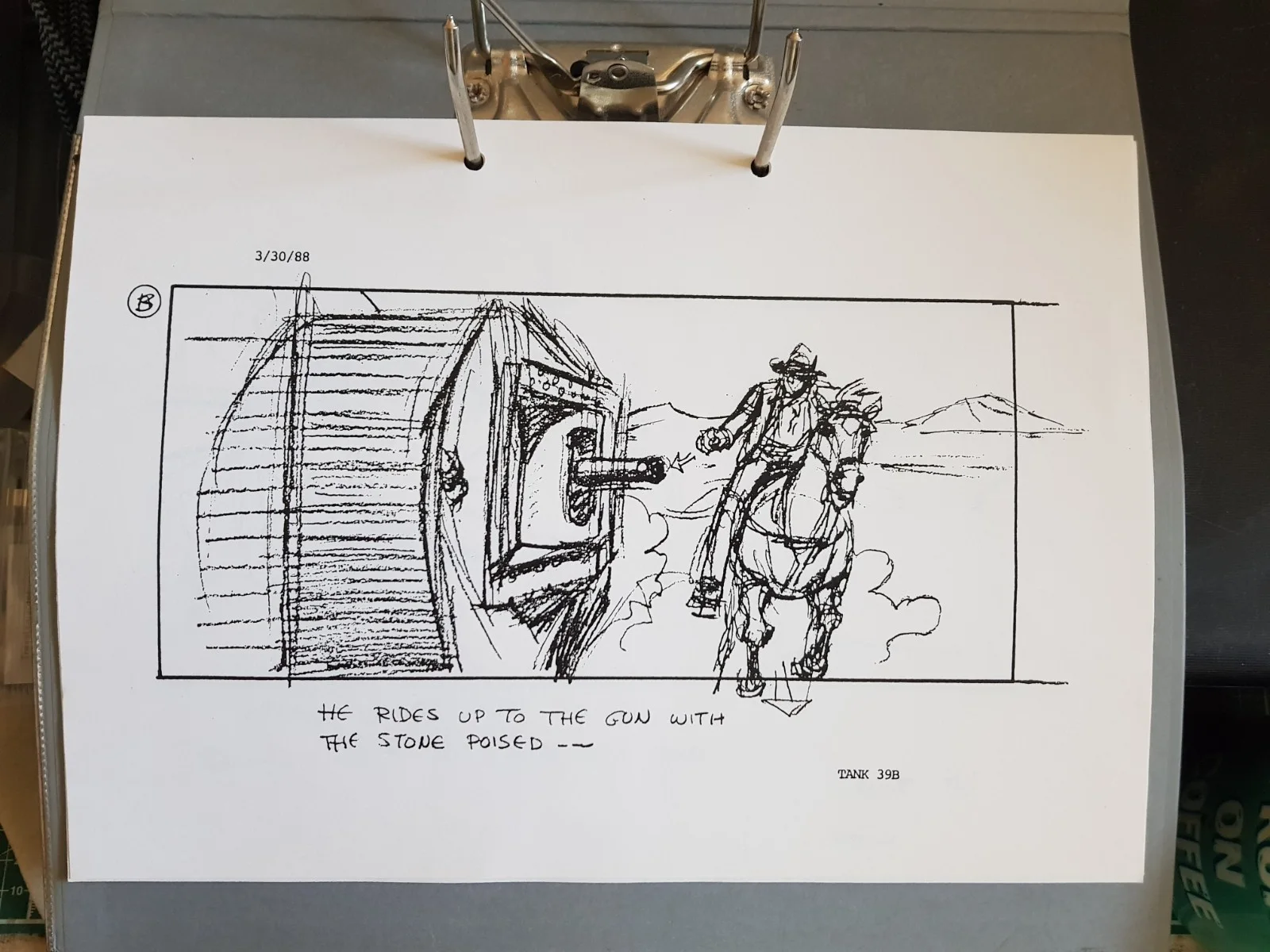 Indiana Jones and the Last Crusade Original 16 Storyboards (Tank ) Harrison Ford, изображение 3