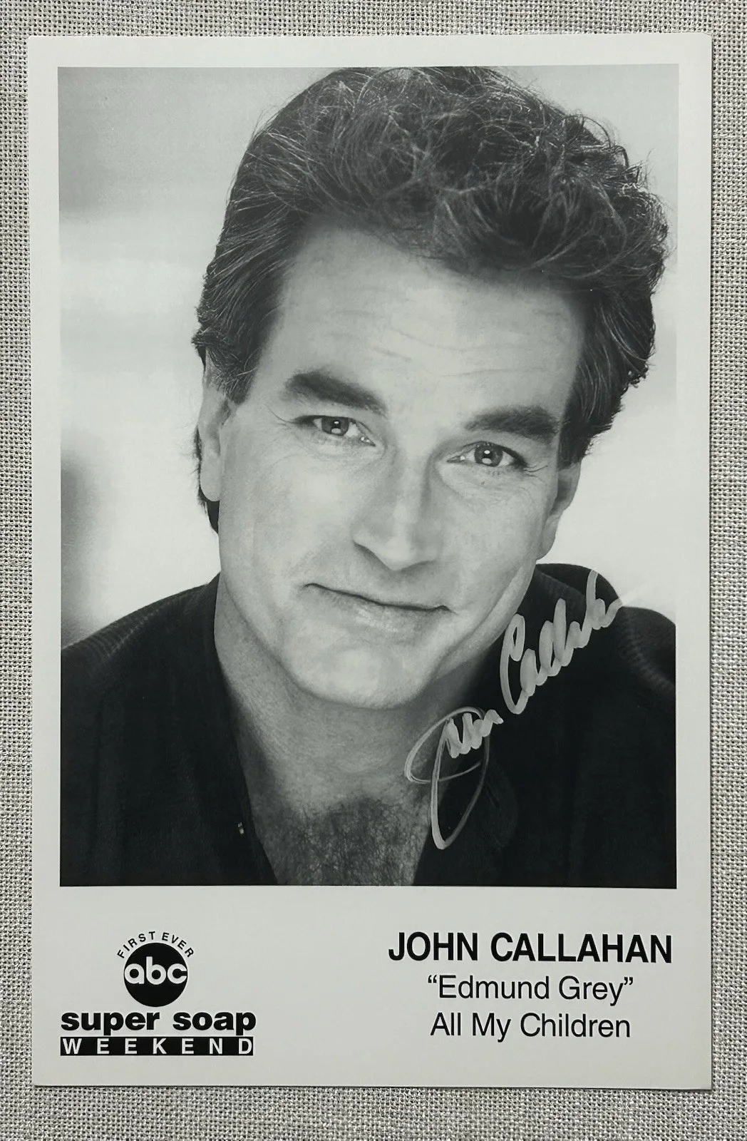 John Callahan & Walt Wiley Hand Signed 5.5" x 8.5" Photos All My Children, изображение 2