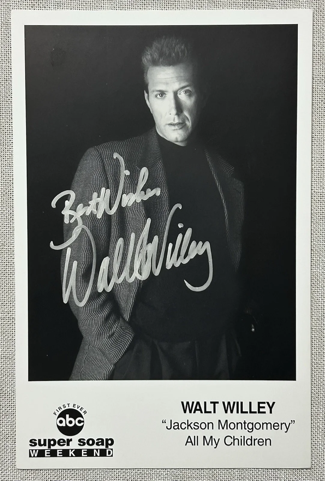 John Callahan & Walt Wiley Hand Signed 5.5" x 8.5" Photos All My Children, изображение 5