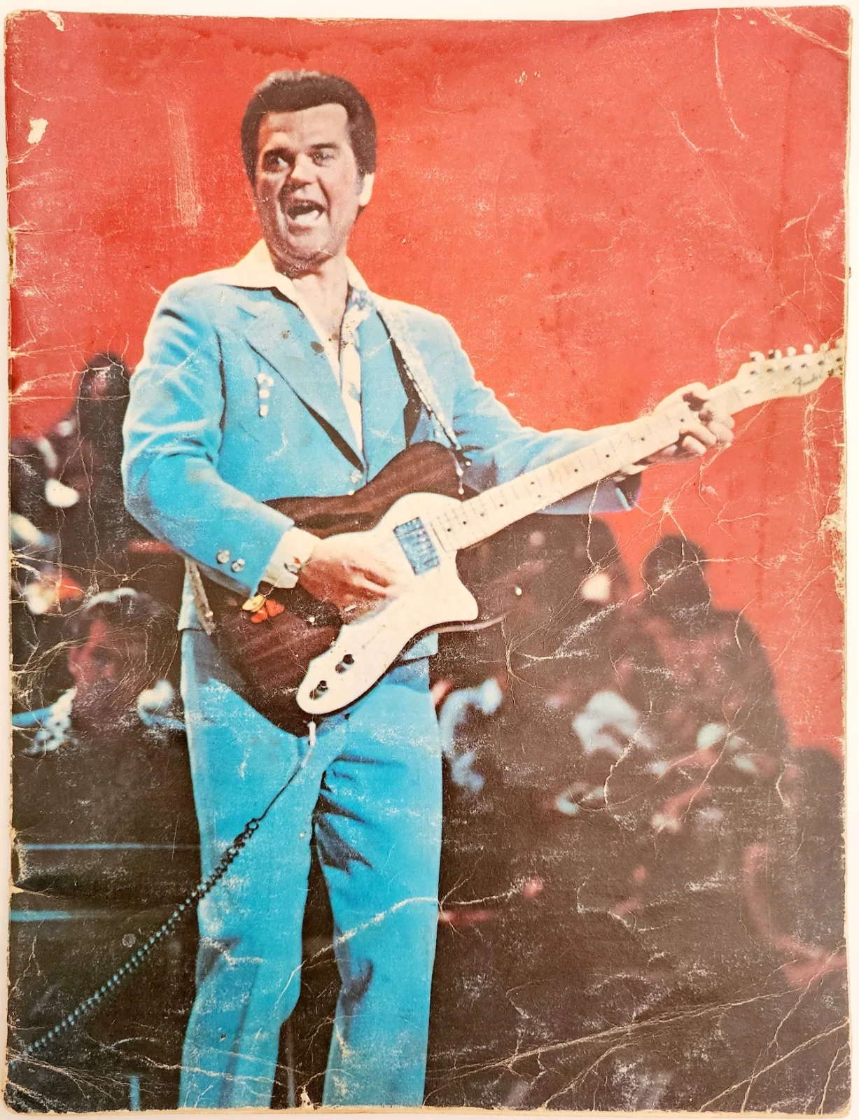 1975 Conway Twitty SIGNED Tour Booklet Mickey Gilley 4 Autographs w/ Poster DWR5, image 2