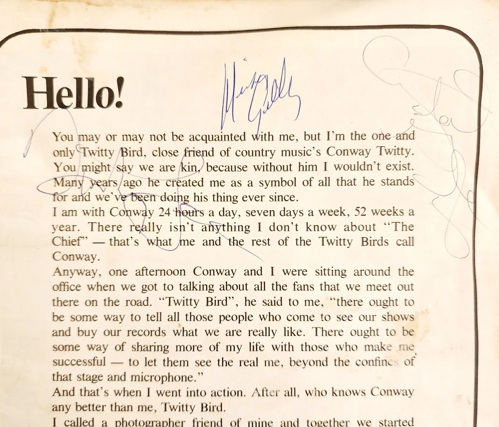 1975 Conway Twitty SIGNED Tour Booklet Mickey Gilley 4 Autographs w/ Poster DWR5, image 5