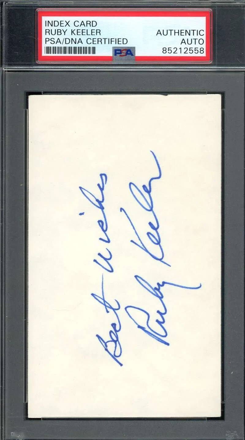 Ruby Keeler — Ruby Keeler PSA DNA Signed 3x5 Index Card Autograph