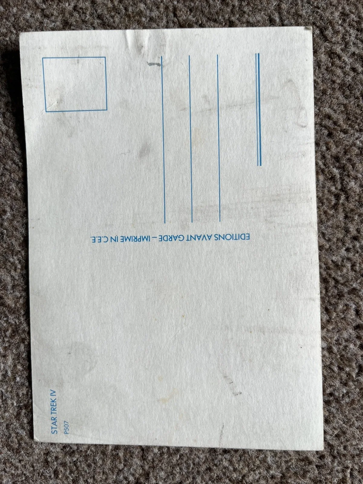 FILM POSTER Postcard, STAR TREK IV, The Voyage Home by Editions Avant Garde., изображение 2