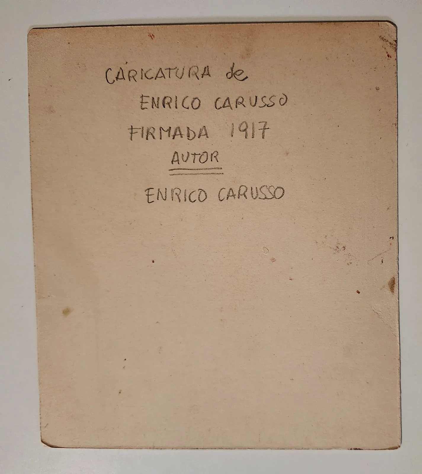 ENRICO CARUSO Signed Autograph Self Caricature Original 1917 Opera Drawing, image 3