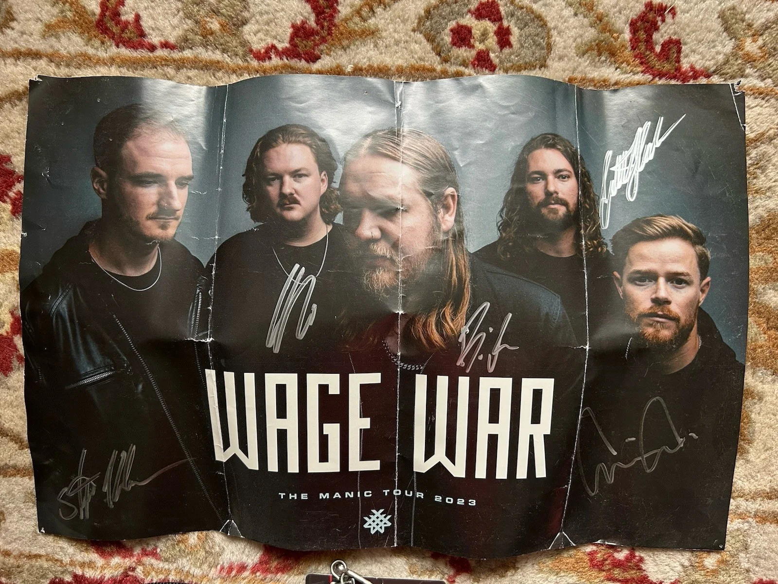 Wage War Signed Autographed Manic Tour Photo Poster 11x17 Plus VIP Fan Badge, изображение 2