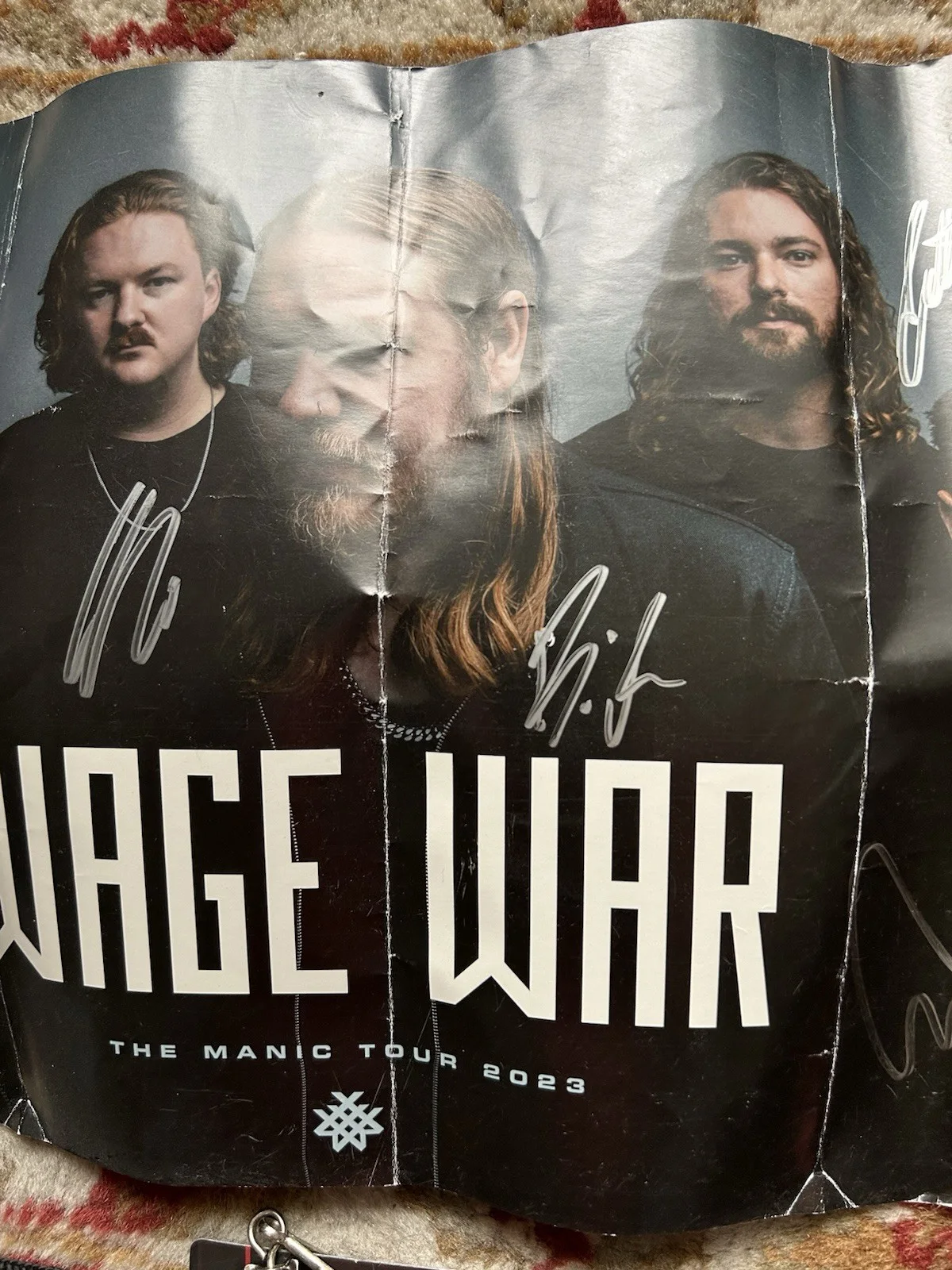 Wage War Signed Autographed Manic Tour Photo Poster 11x17 Plus VIP Fan Badge, изображение 4