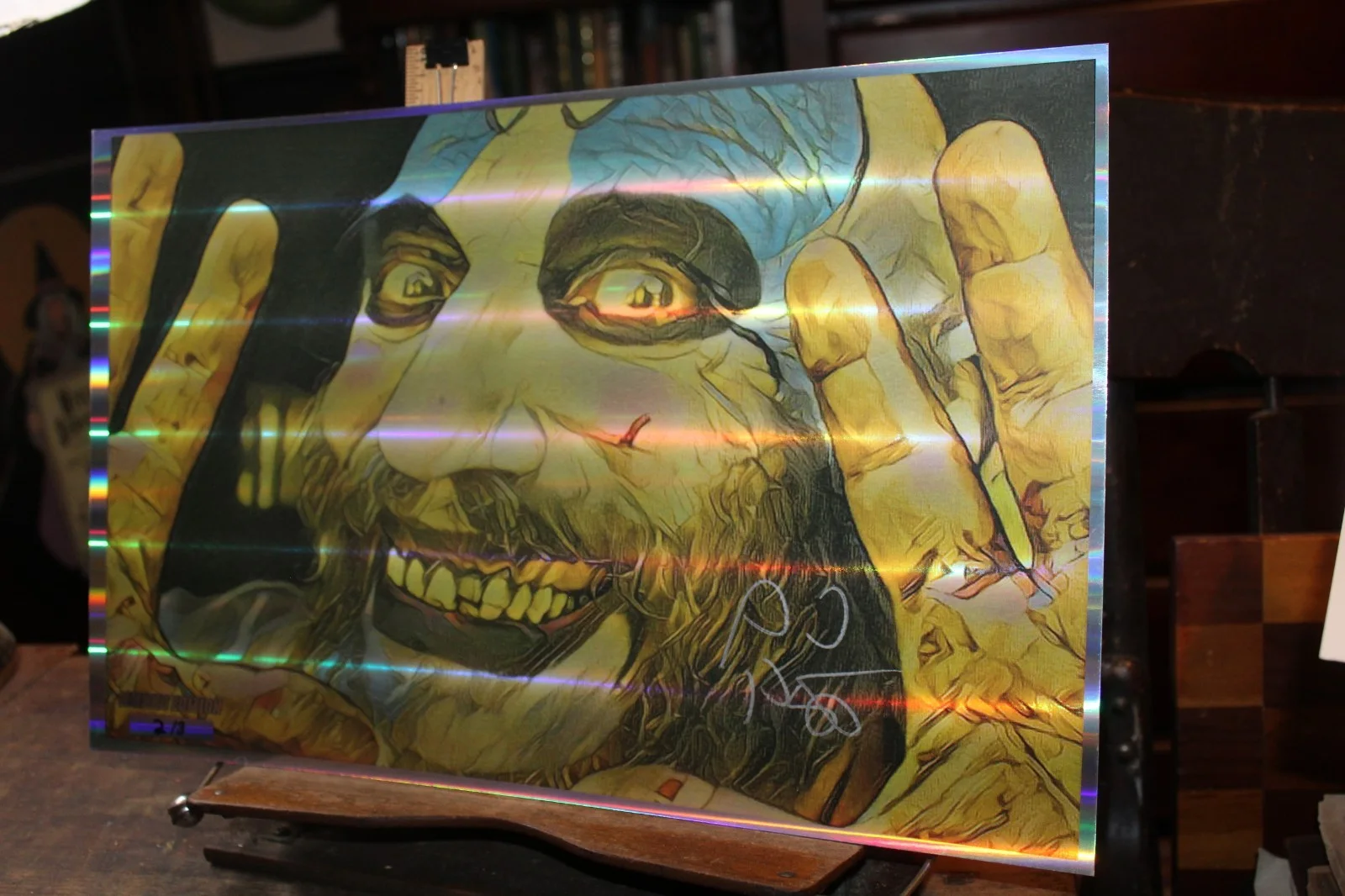 2013 Sid Haig Signed Numbered Autographed 11x17 Hologram Print Captain Spaulding, image 2
