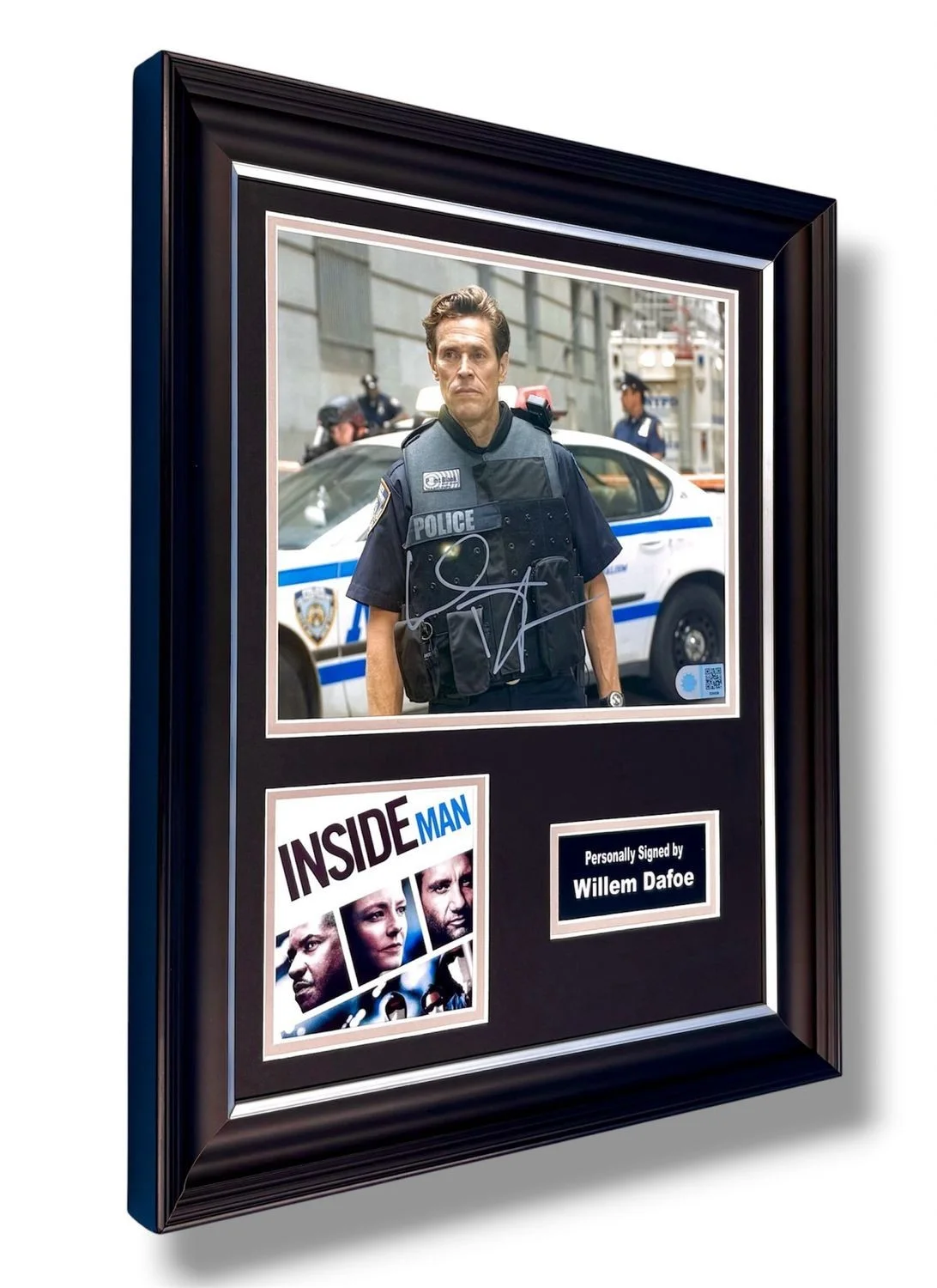 Willem Dafoe Signed Photo Framed & SWAU COA Inside Man Poster Autograph Auto, изображение 2