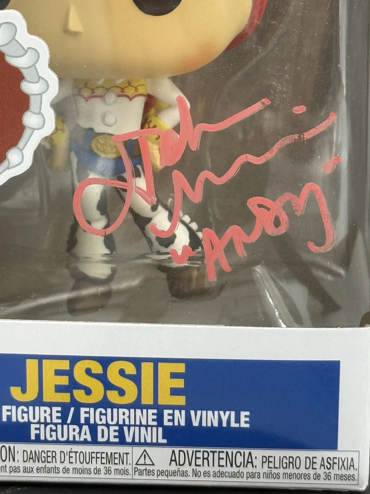 John Morris — Funko Pop Jessie 526 Toy Story 4 with signature John Morris SWAU COA NM / Mint, изображение 2