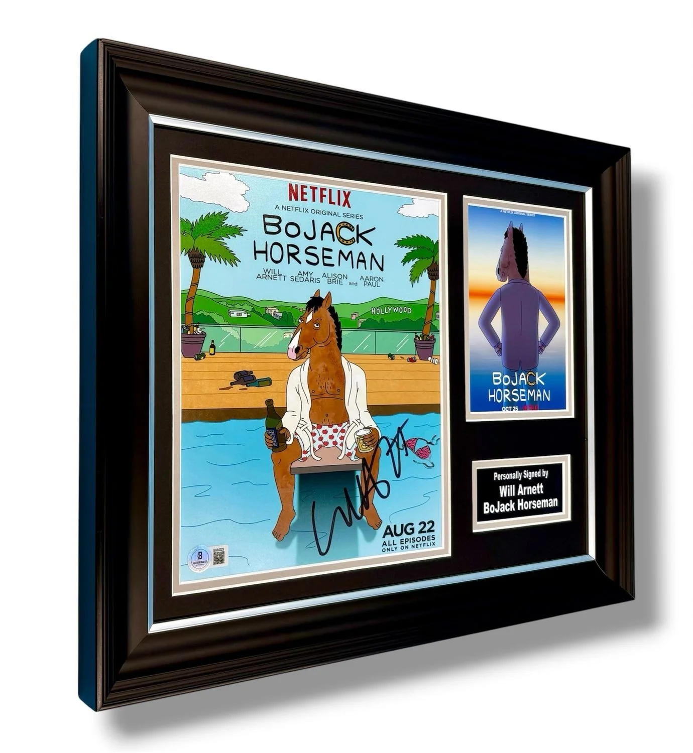 Will Arnett Signed Photo Framed & Beckett COA BoJack Horseman Poster Auto, изображение 2