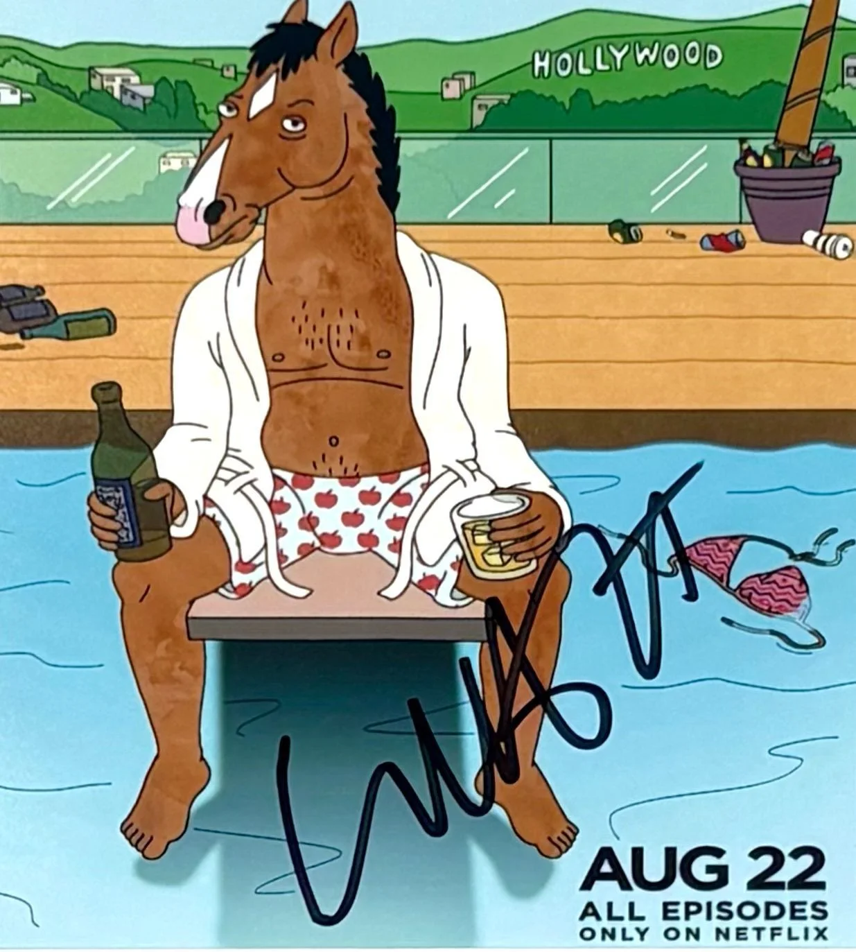 Will Arnett Signed Photo Framed & Beckett COA BoJack Horseman Poster Auto, изображение 5