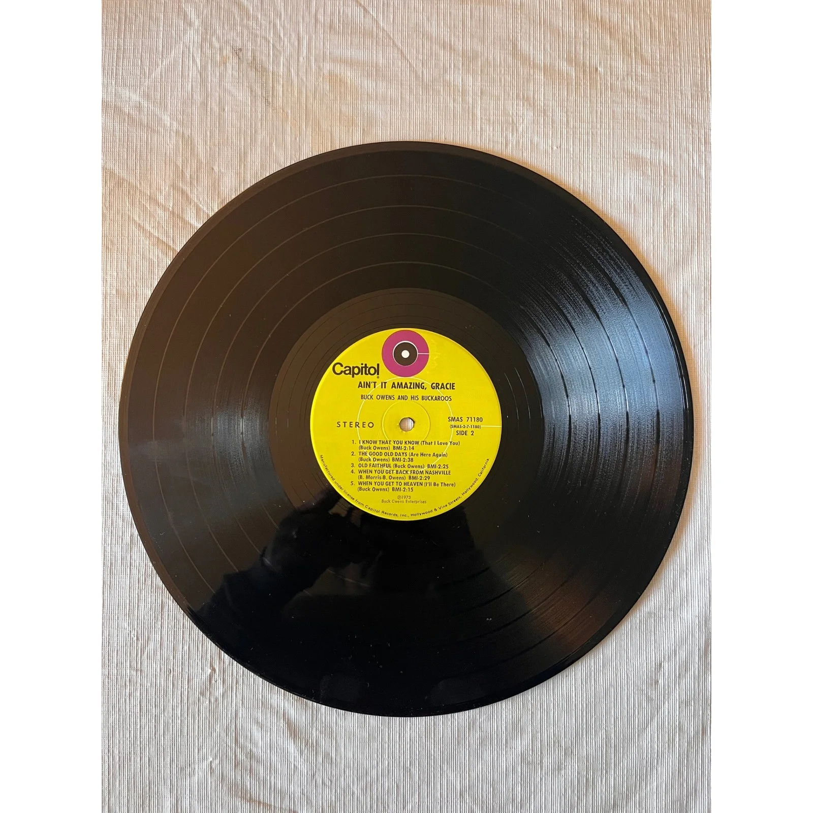Buck Owens Ain't It Amazing Gracie Vinyl LP Capitol Records SMAS-11180 1973 12", изображение 2