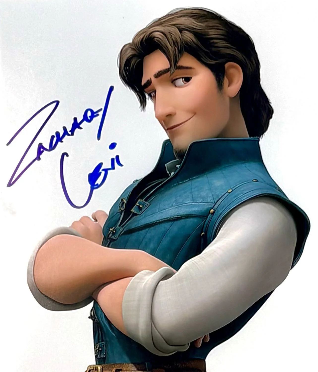 Zachary Levi Signed Photo Framed & COA Tangled Movie Poster Autograph Auto, image 5