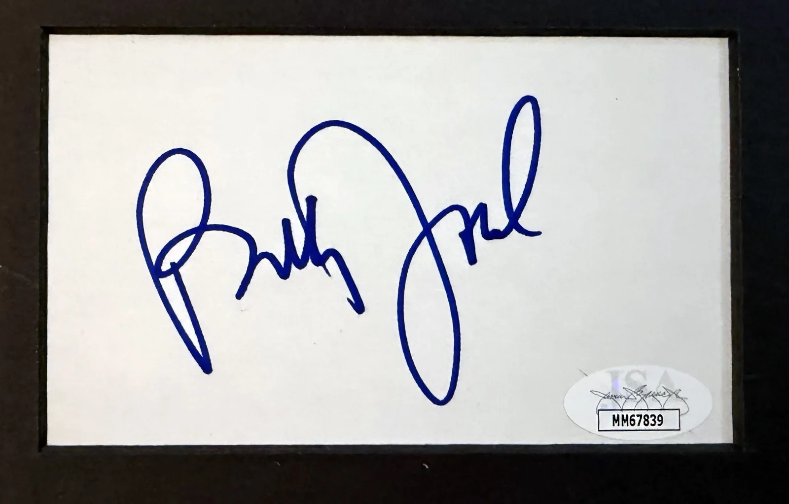Billy Joel SIGNED CUT JSA COA AUTOGRAPHED RARE mated with Rolling Stone cover, image 2
