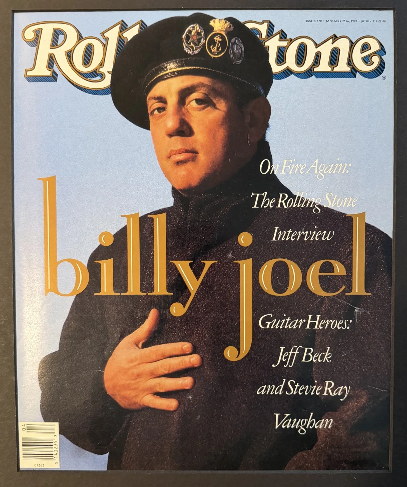 Billy Joel SIGNED CUT JSA COA AUTOGRAPHED RARE mated with Rolling Stone cover, image 3